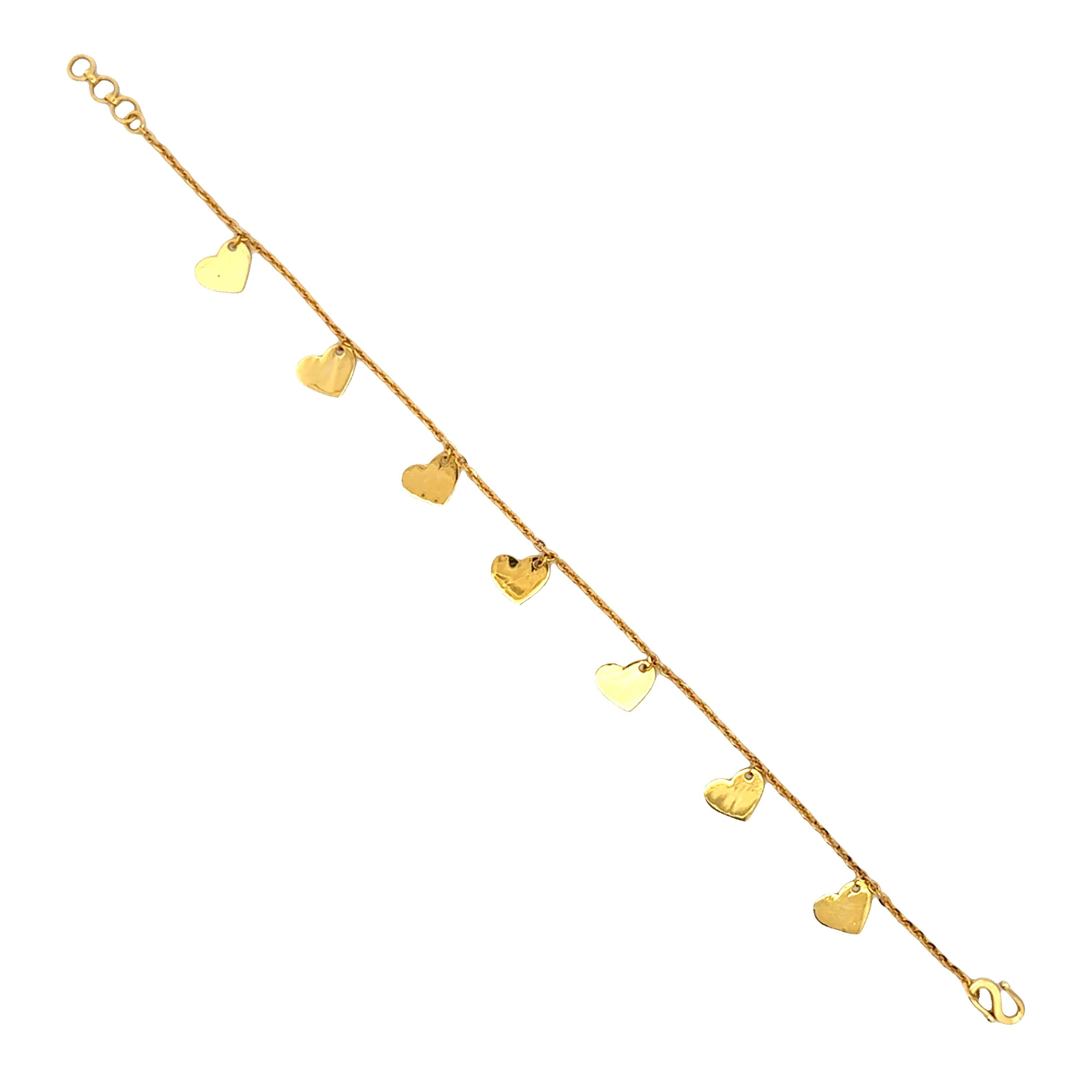 Hearty Glow Gold Bracelet