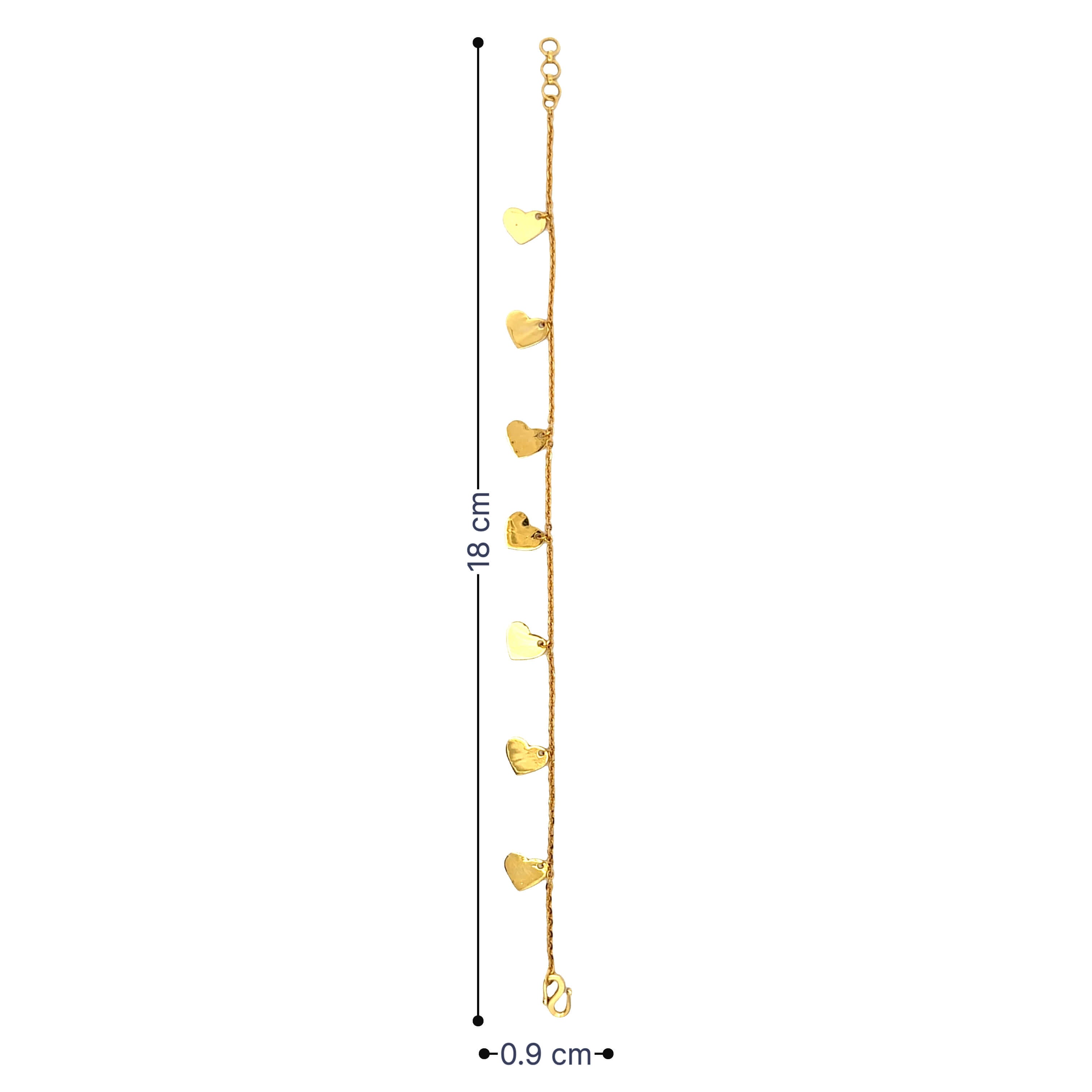 Hearty Glow Gold Bracelet