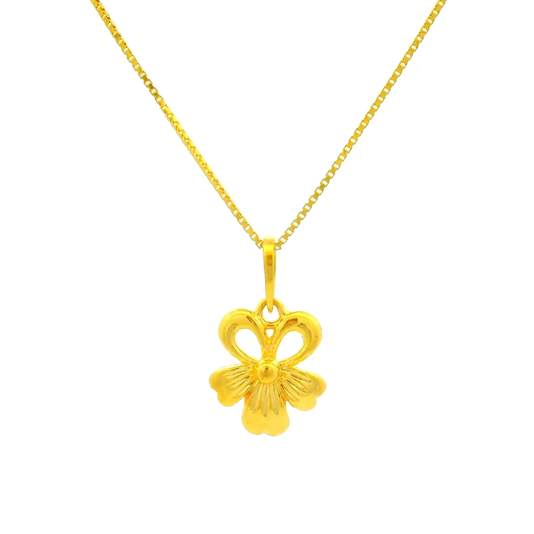 Graceful Blossom Gold Pendant