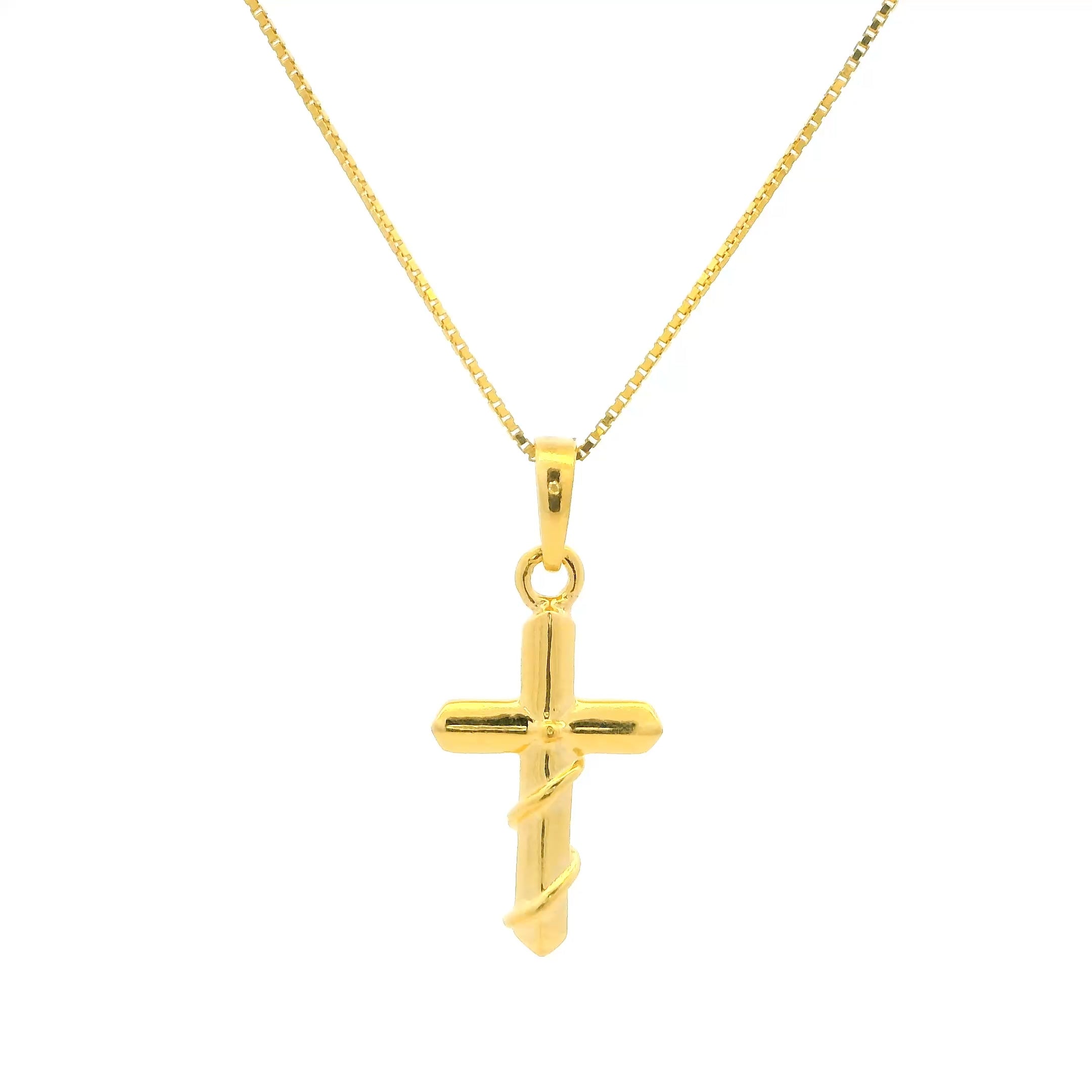 Gracious Crucifix Gold Pendant
