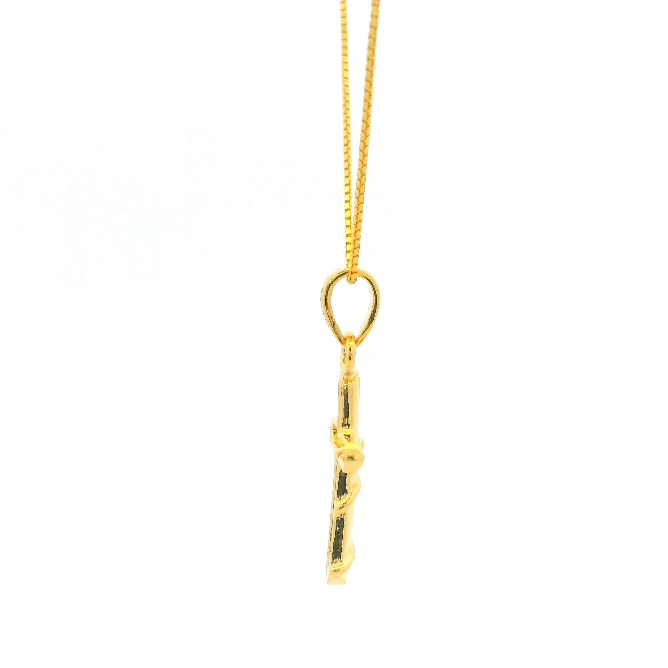 Gracious Crucifix Gold Pendant