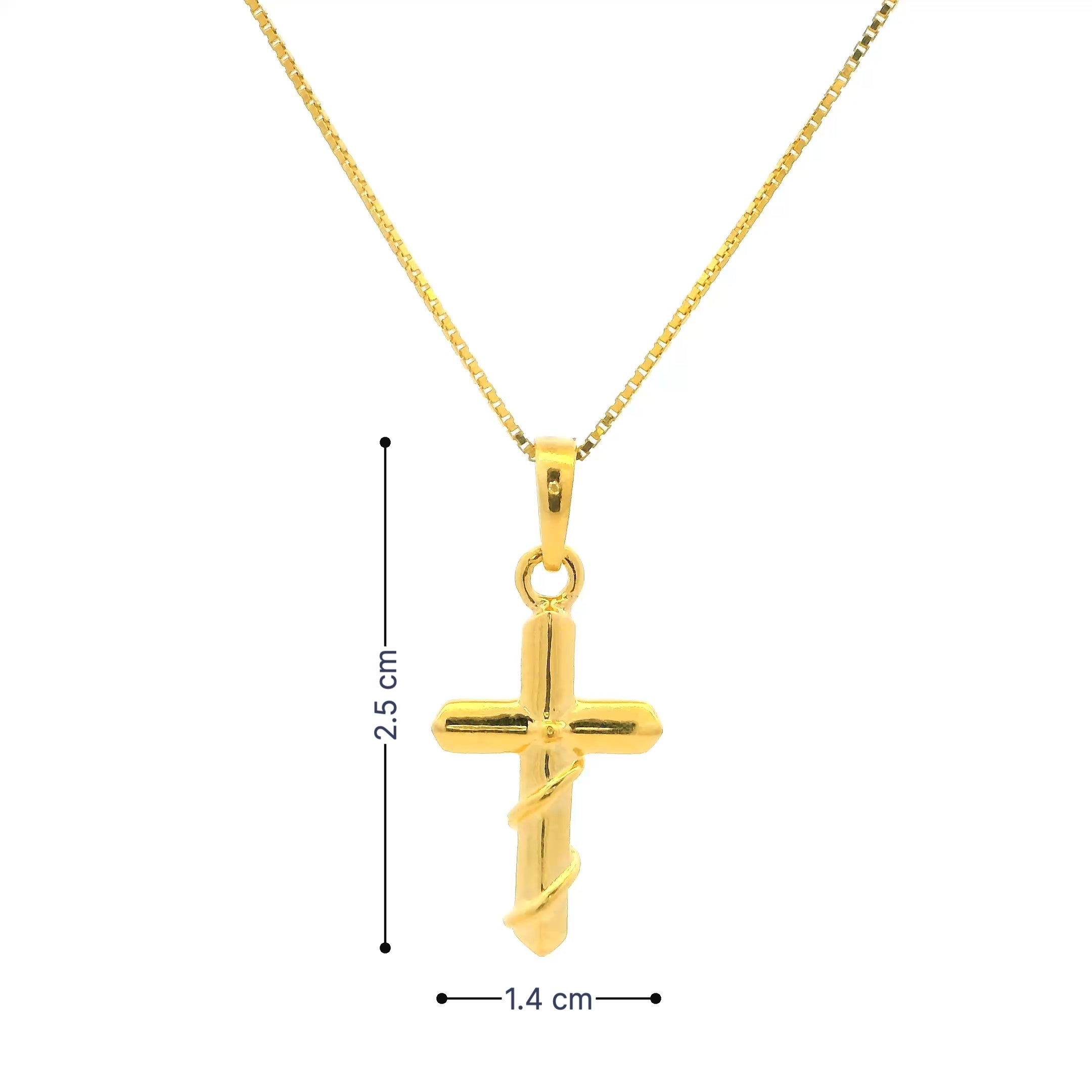 Gracious Crucifix Gold Pendant