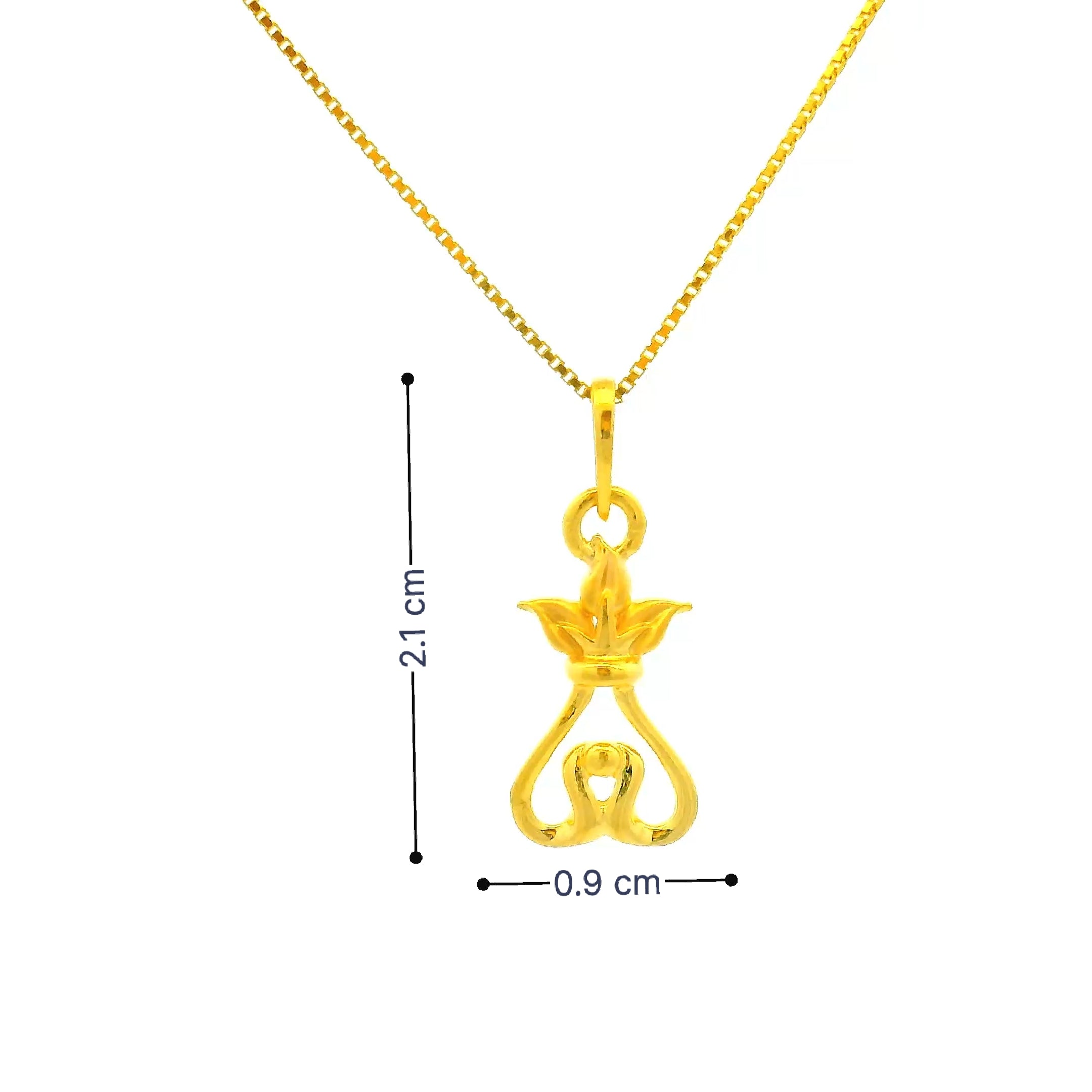 Luxurious Lotus Gold Pendant