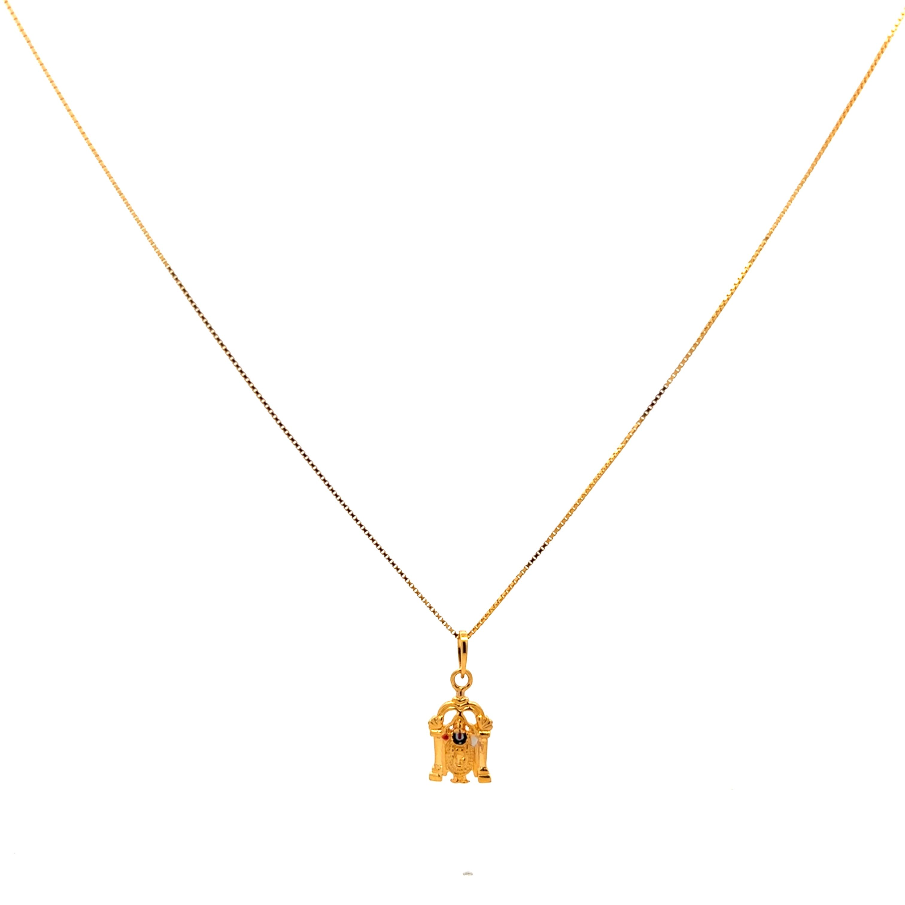 Celestial Lord Balaji Gold Pendant