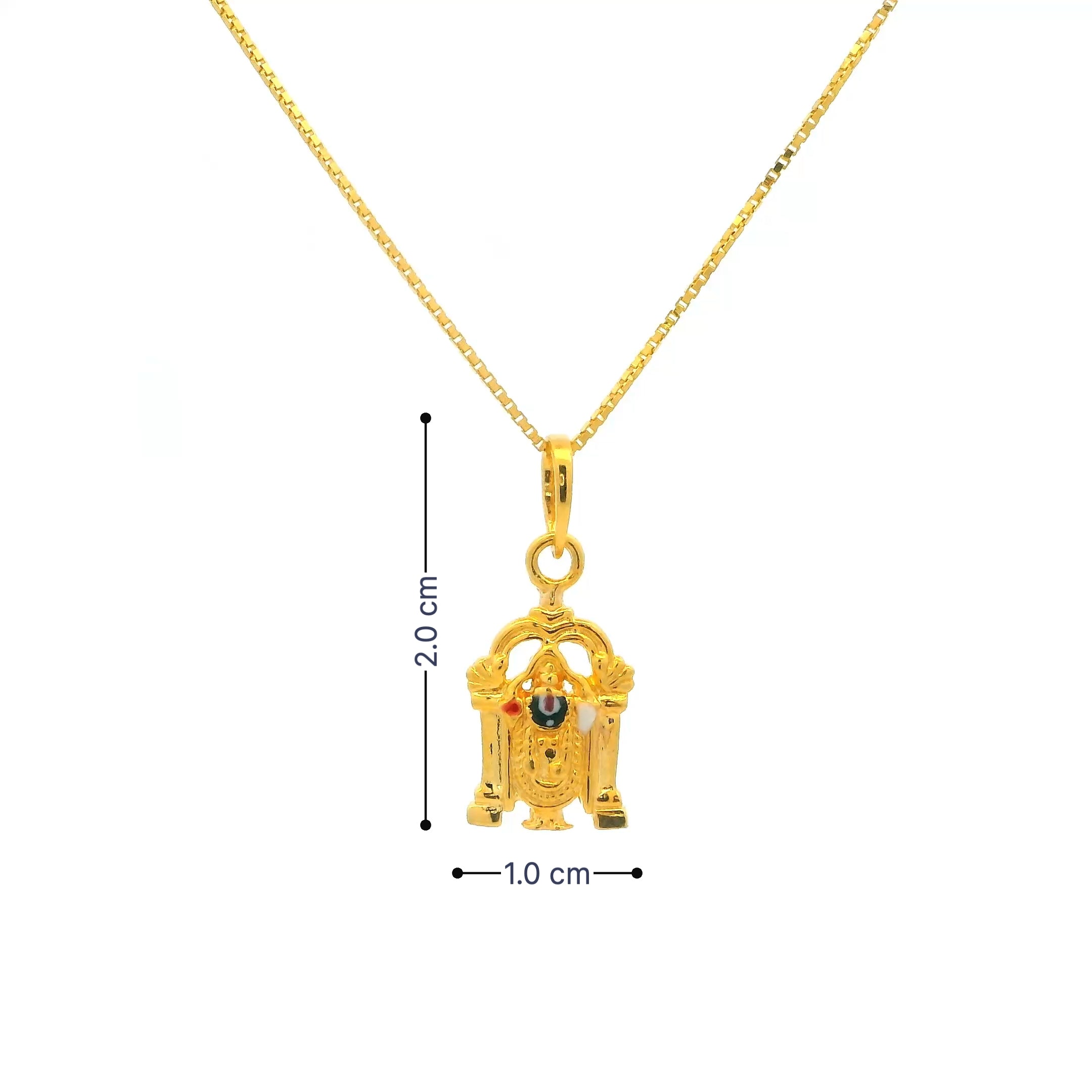 Celestial Lord Balaji Gold Pendant
