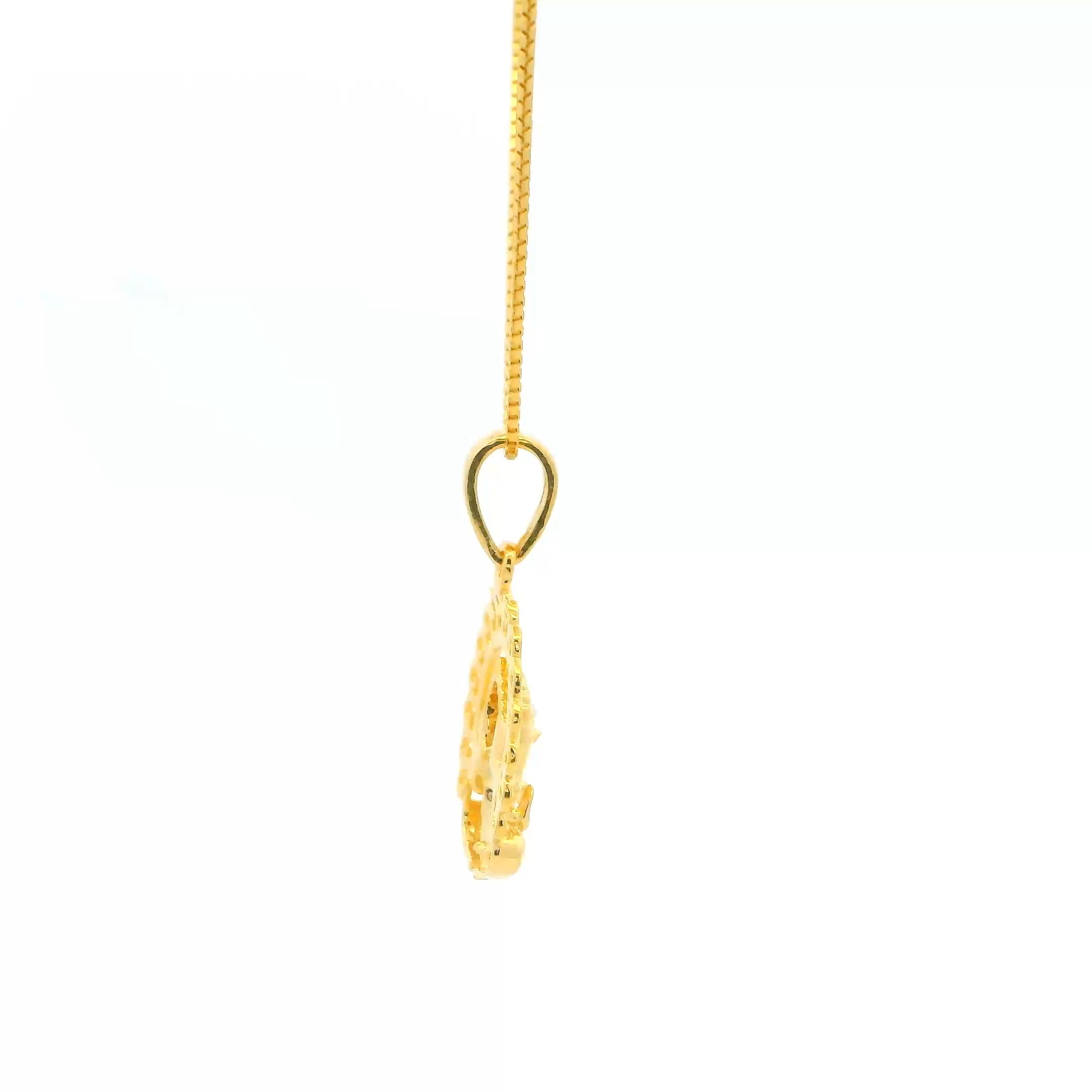Ethereal Elegance Gold Pendant