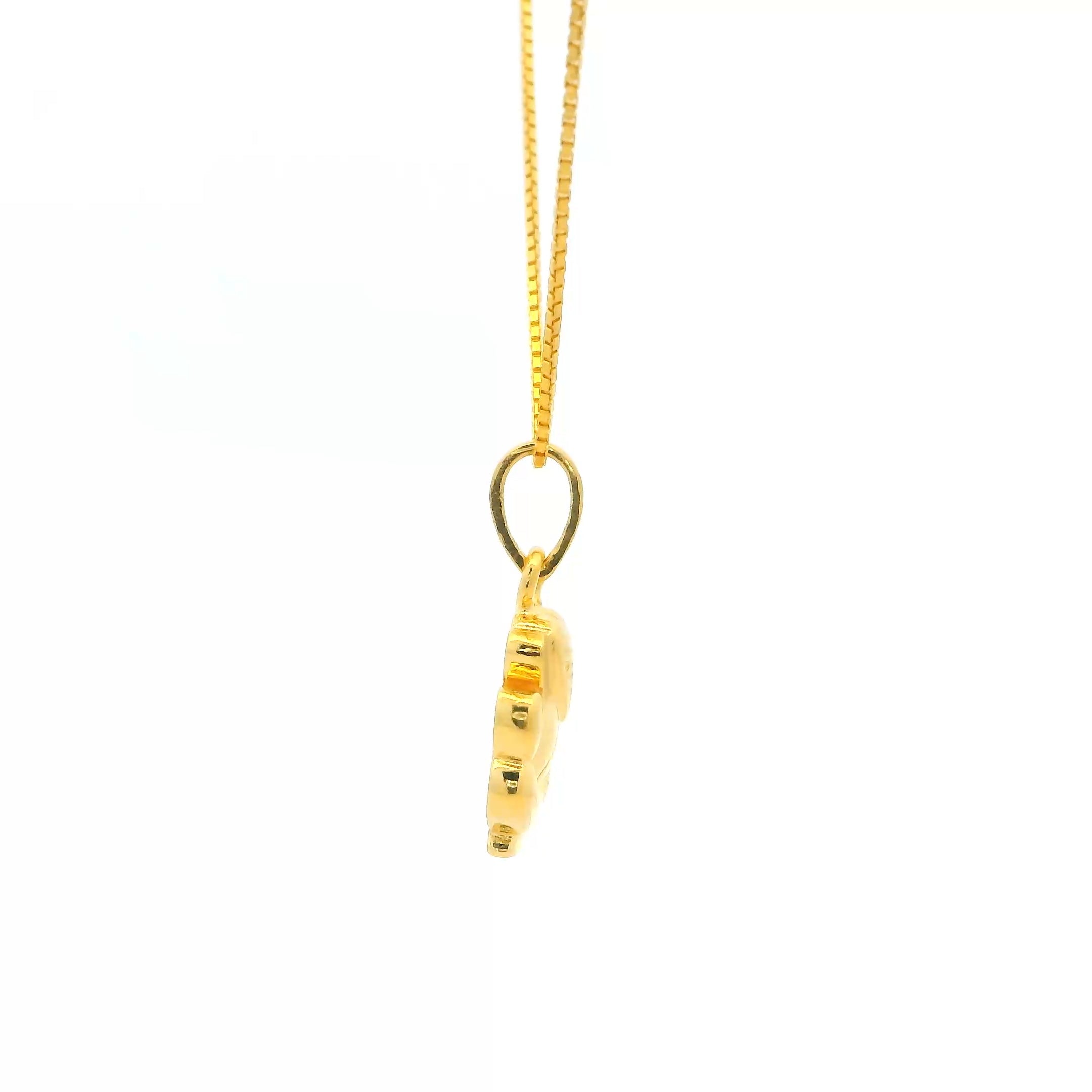 Divine Ganesha Grace Gold Pendant