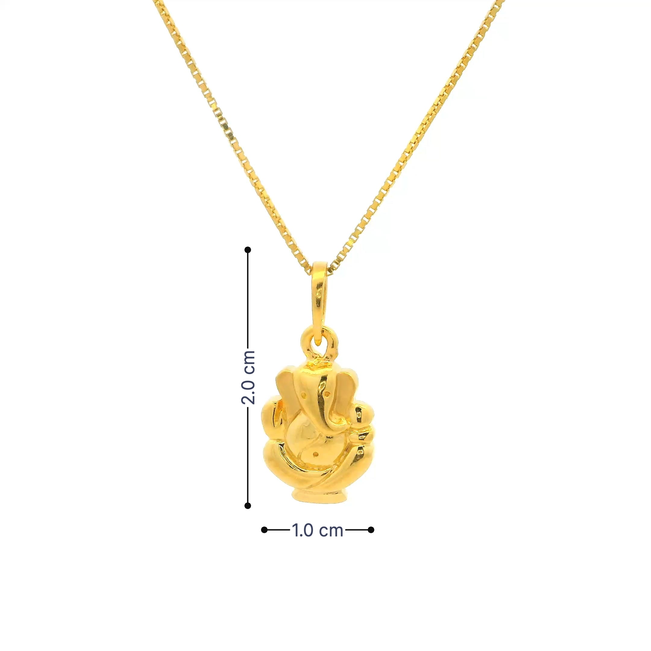 Divine Ganesha Grace Gold Pendant