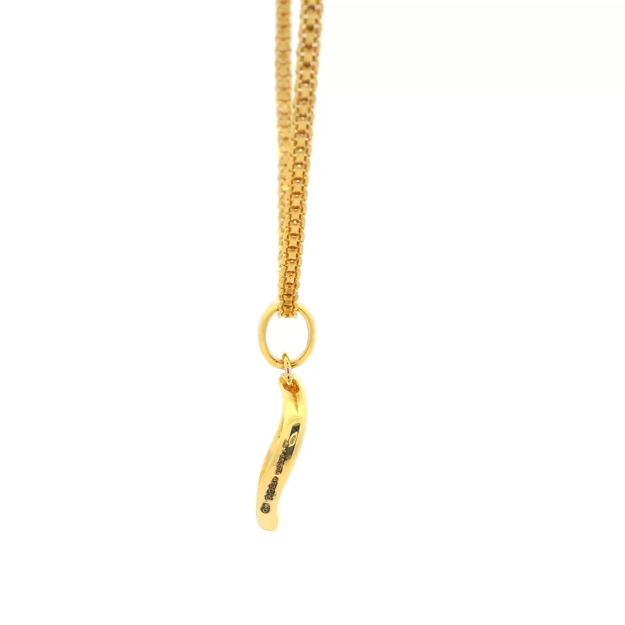 Modern Swirl Gold Locket
