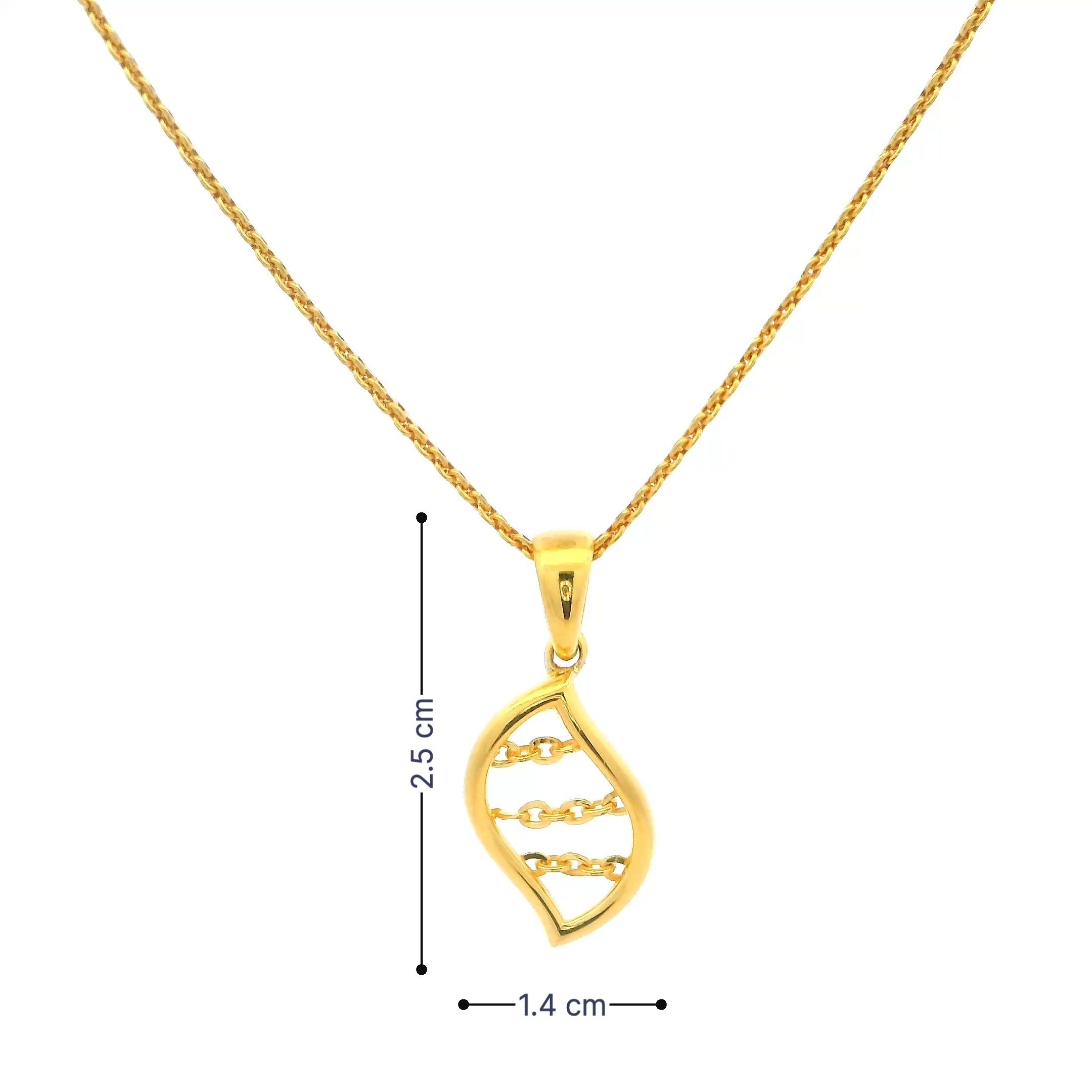 Modern Swirl Gold Locket