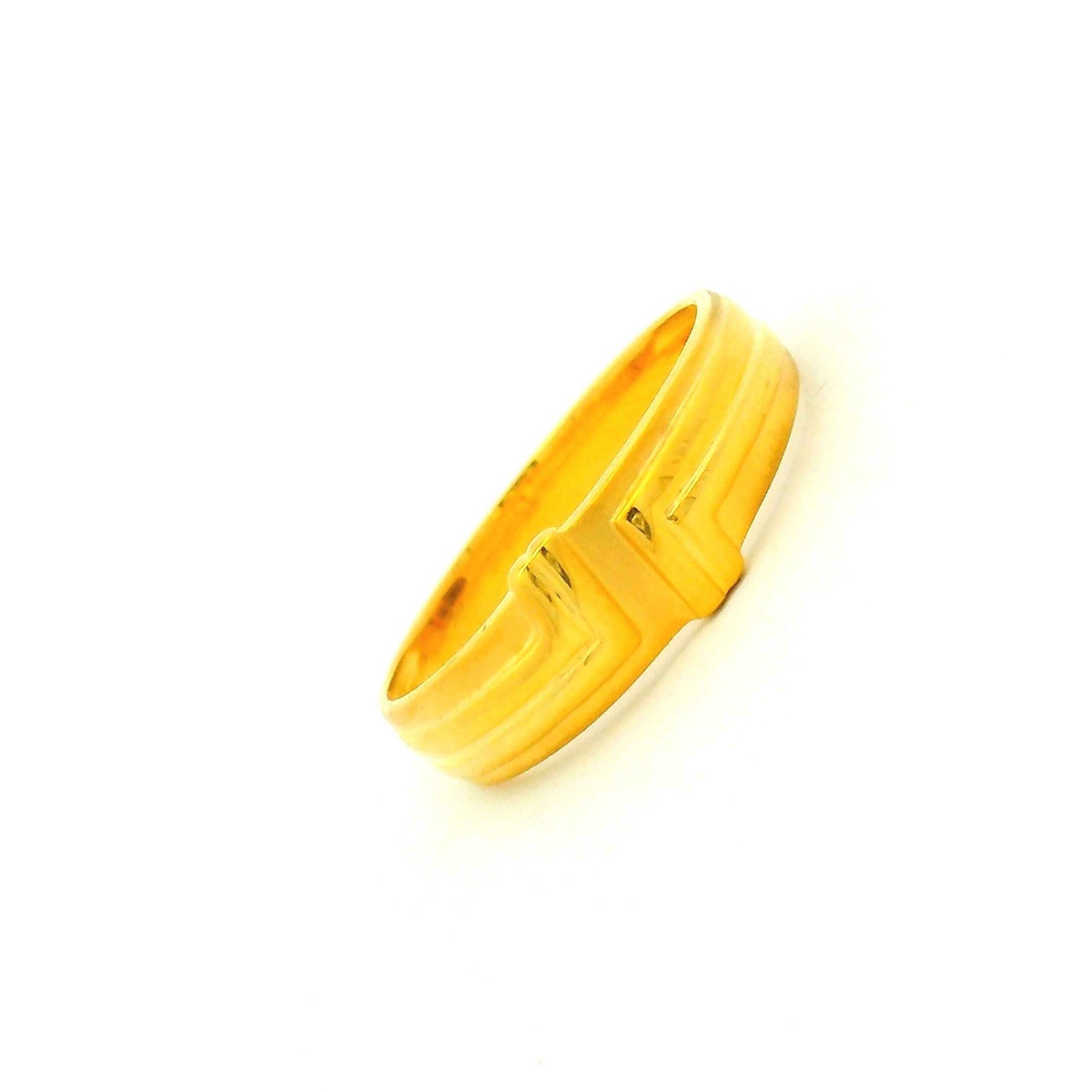 Modern Vow Gold Couple Rings