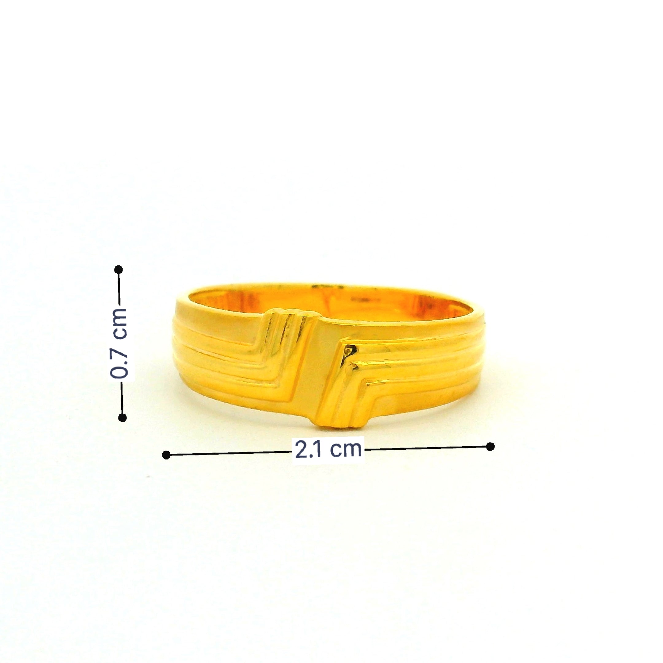 Modern Vow Gold Couple Rings
