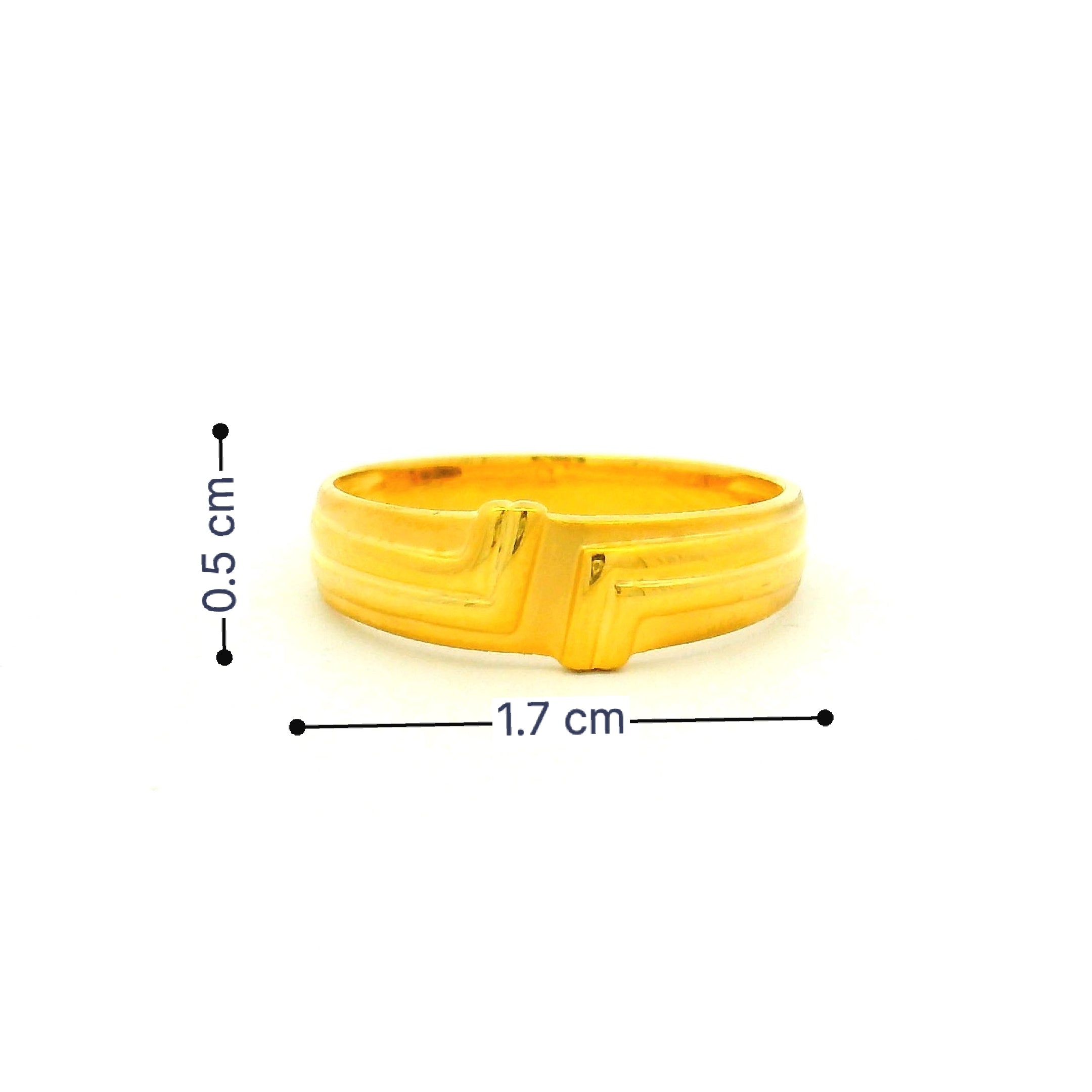 Modern Vow Gold Couple Rings