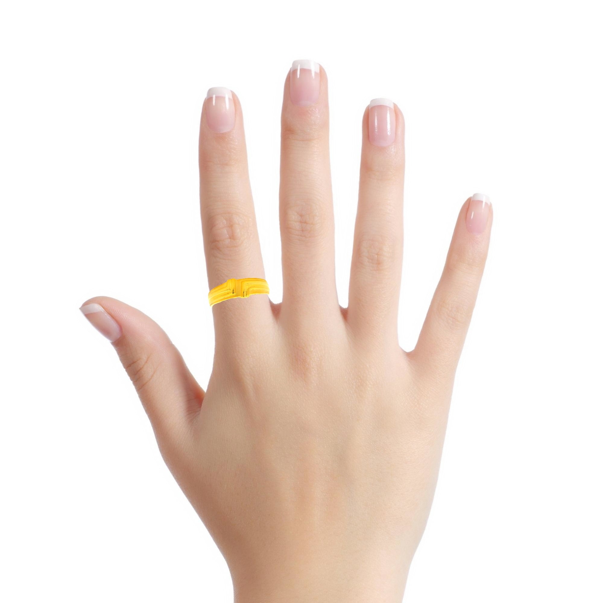 Modern Vow Gold Couple Rings