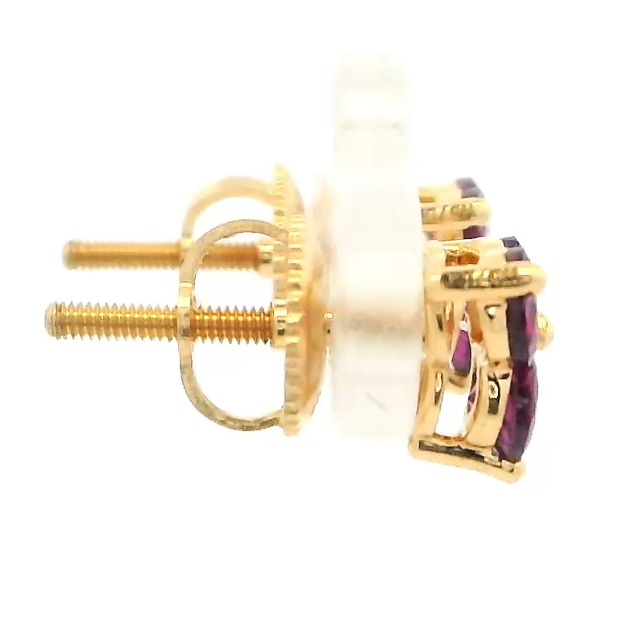 Royal Red Gold Earrings
