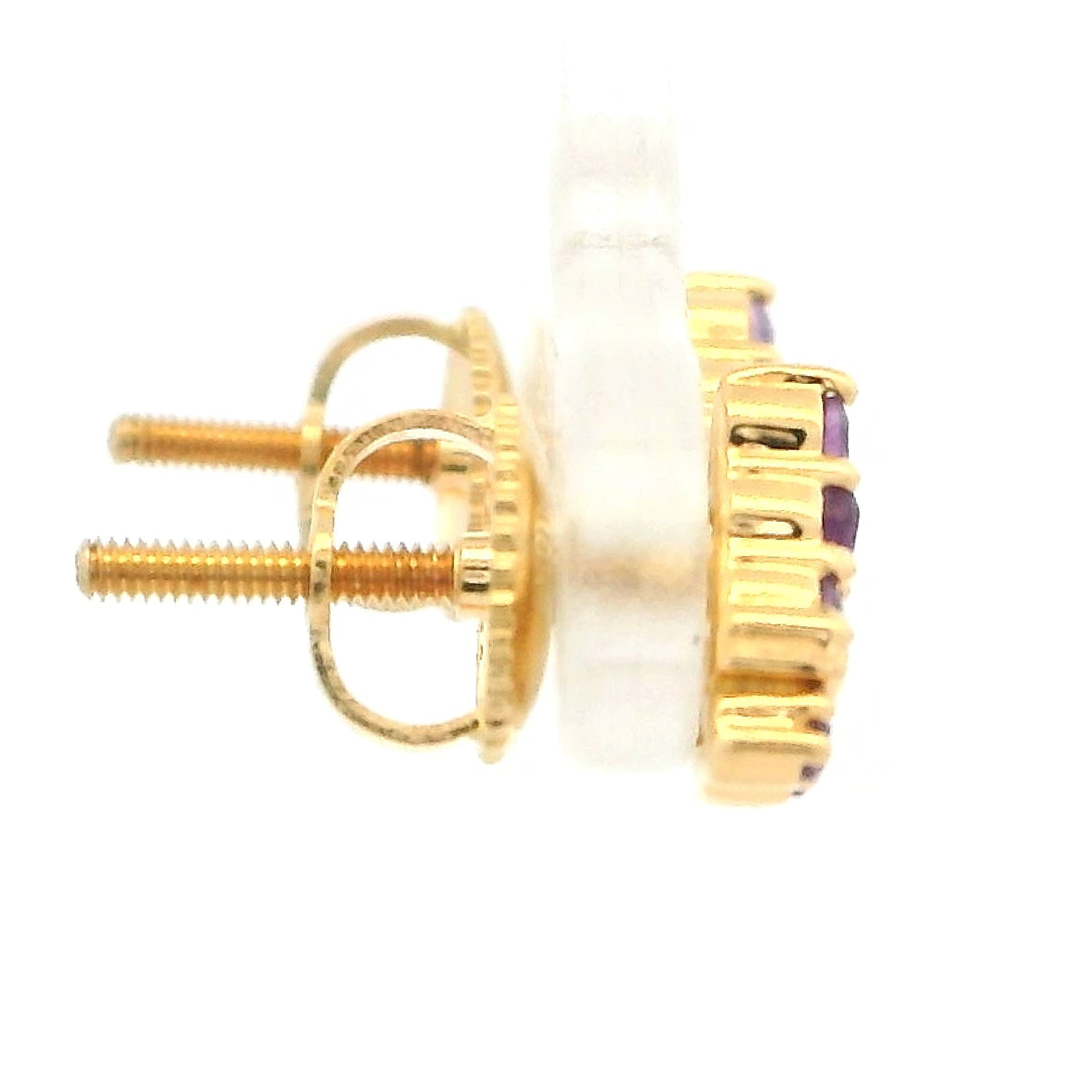 Red Shine Gold Earrings