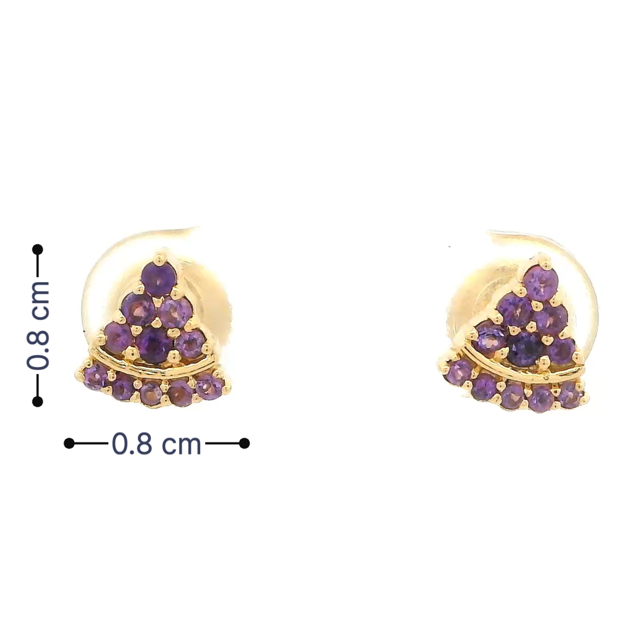 Red Shine Gold Earrings
