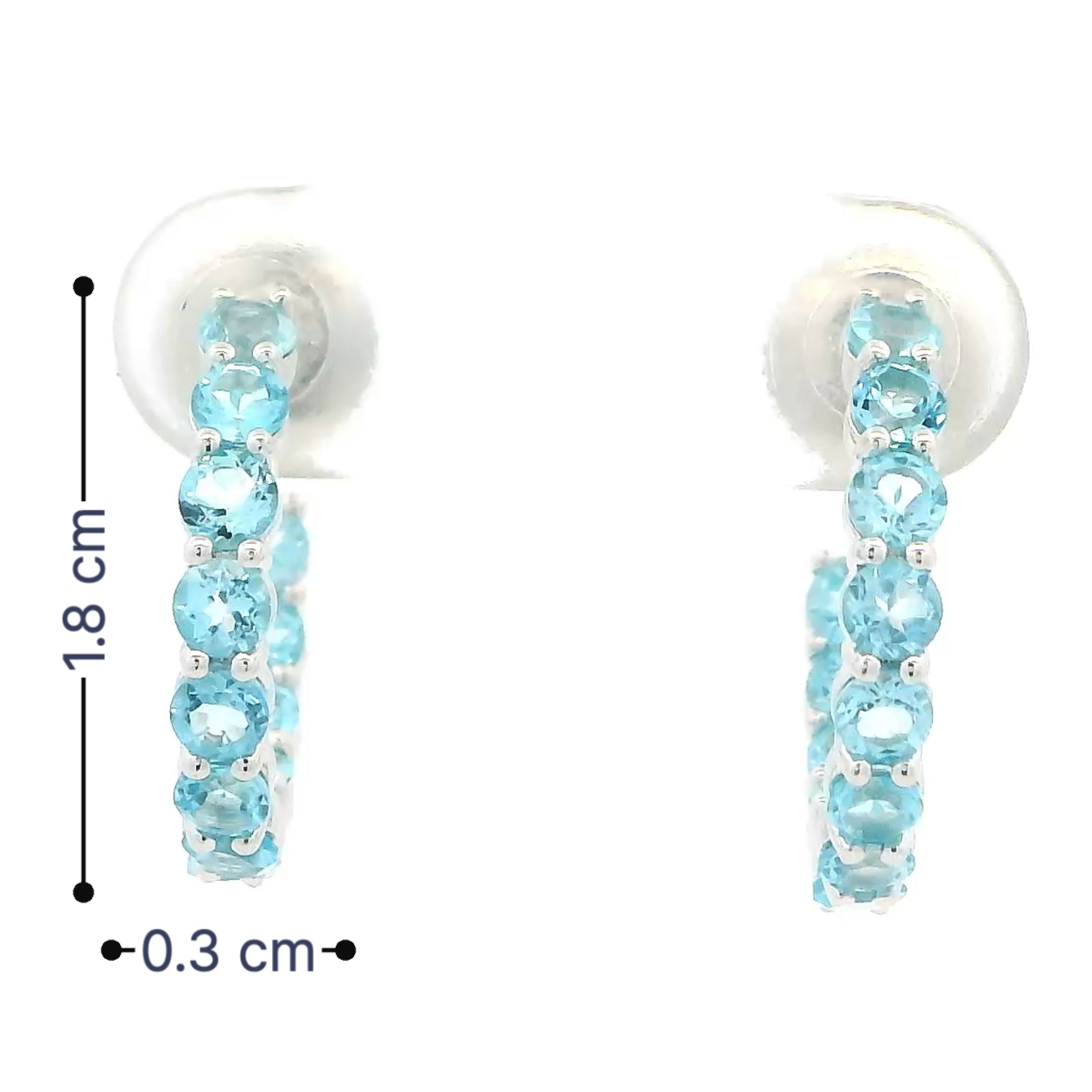 Azure Shine Gold Earrings