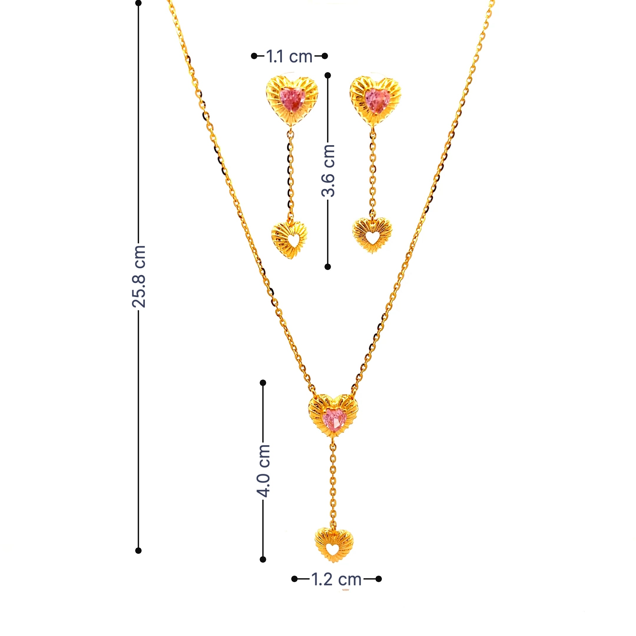 Charismatic Glow Gold Necklace Set