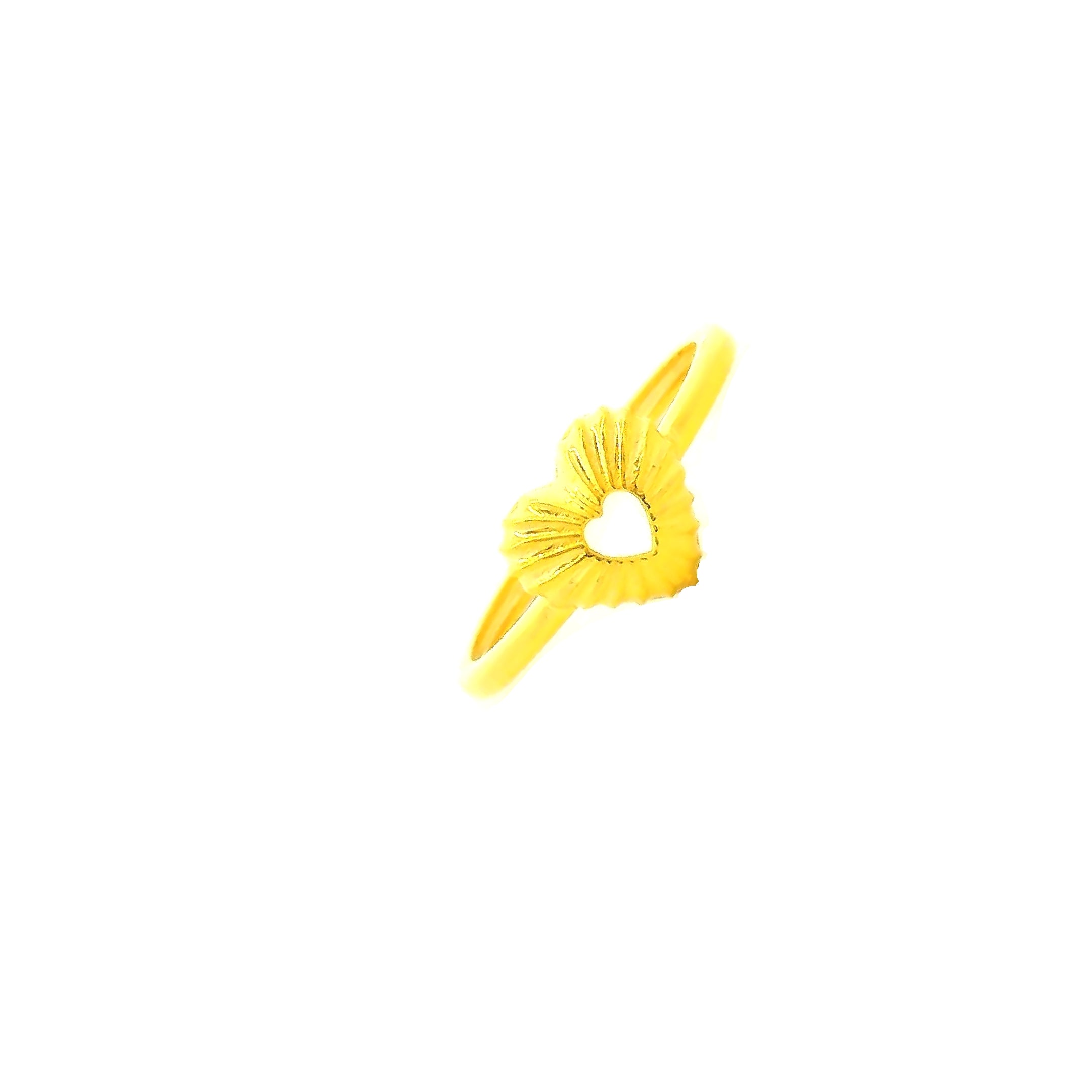 Gleaming Heart Gold Ring
