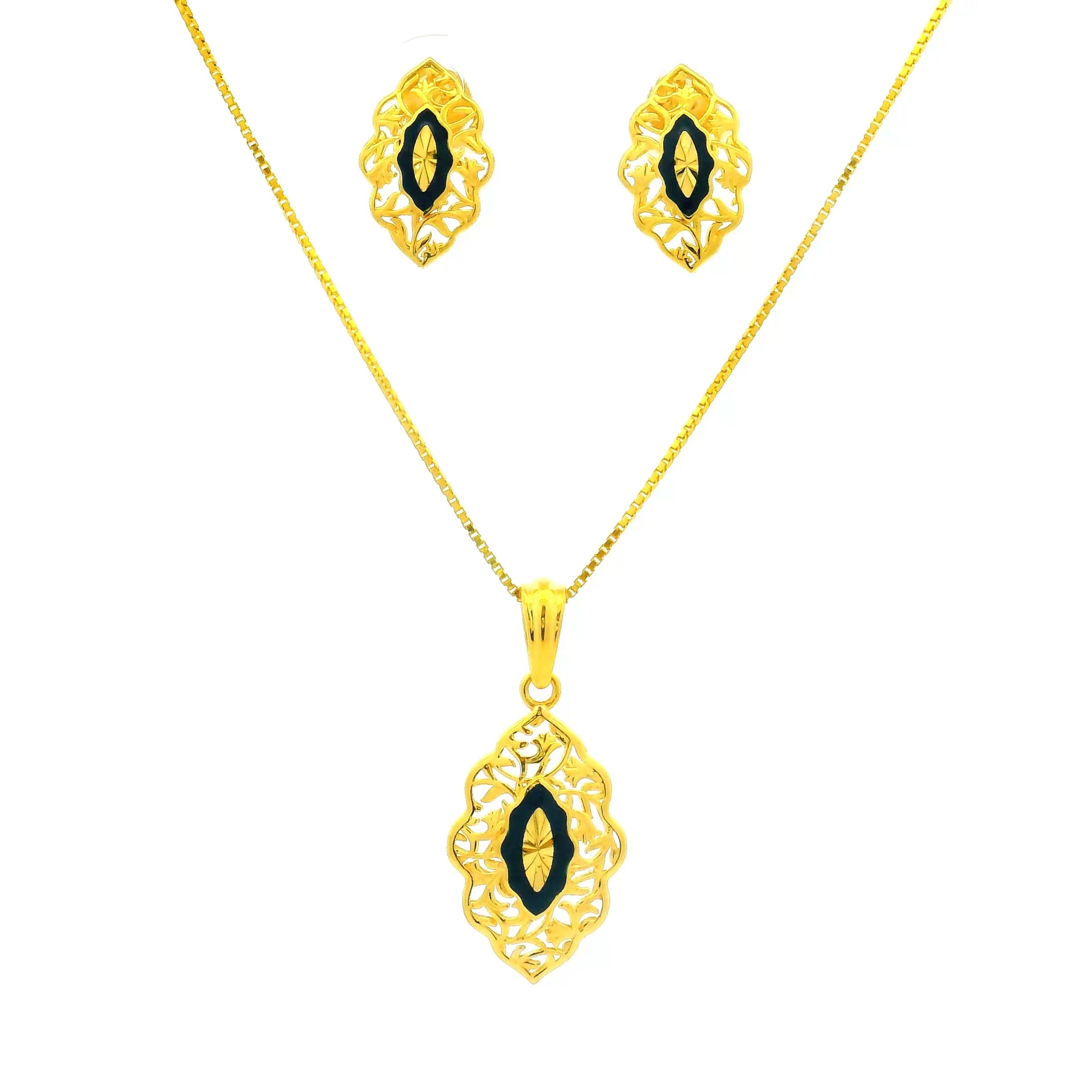 Gold Pendant Set