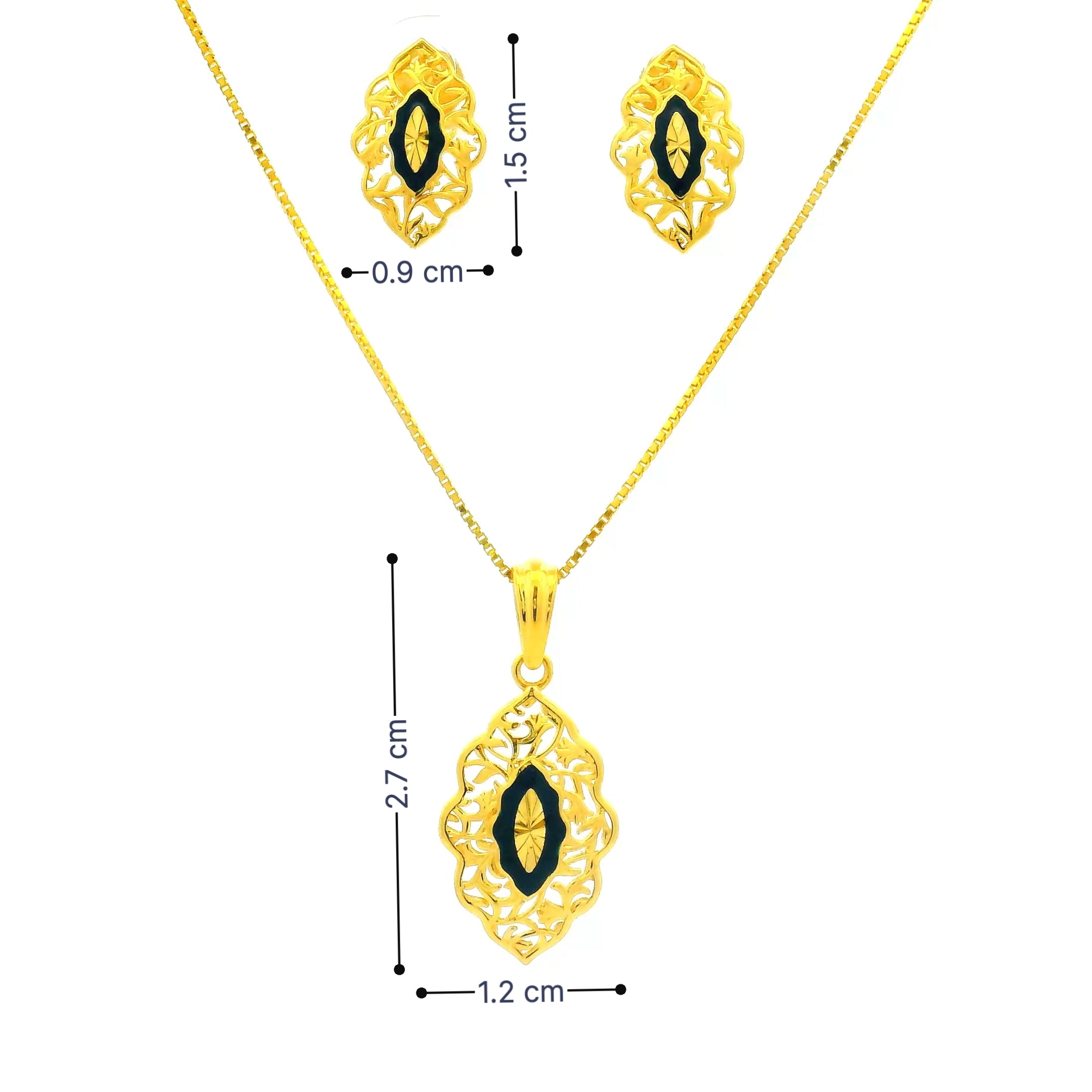 Gold Pendant Set
