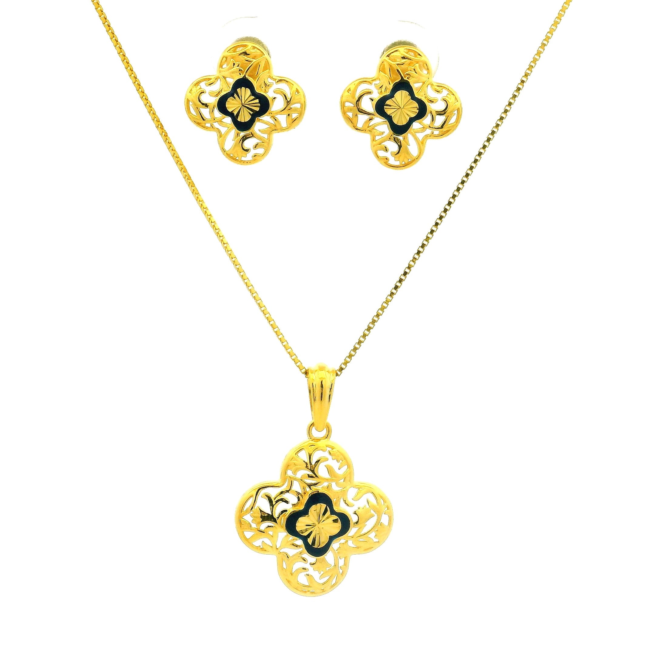 Gold Pendant Set