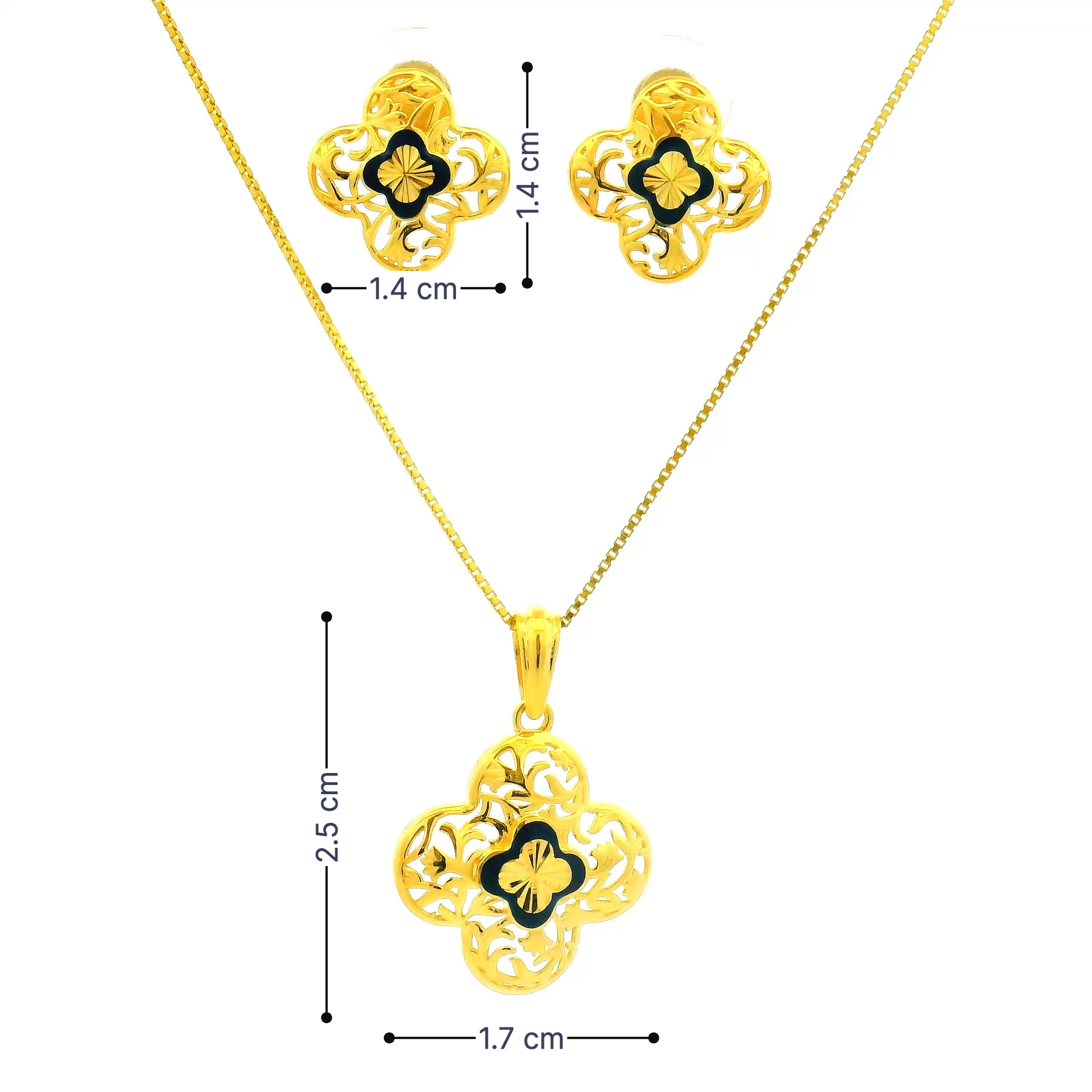 Gold Pendant Set