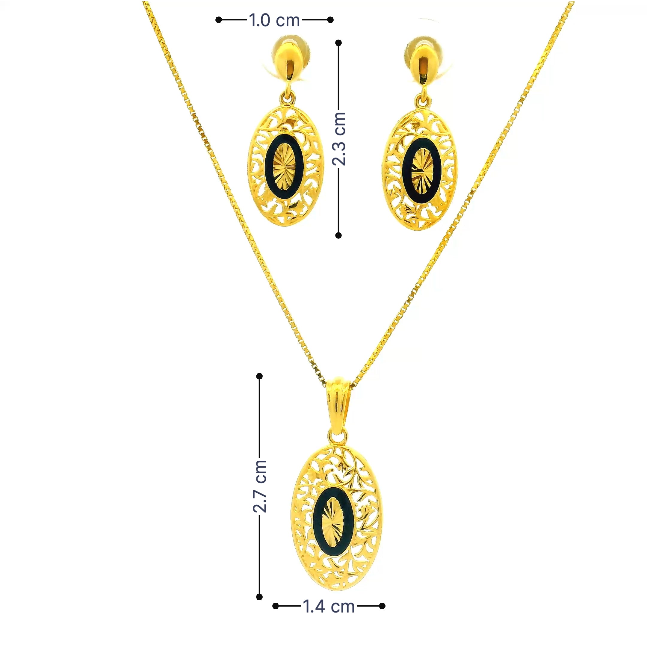 Gold Pendant Set