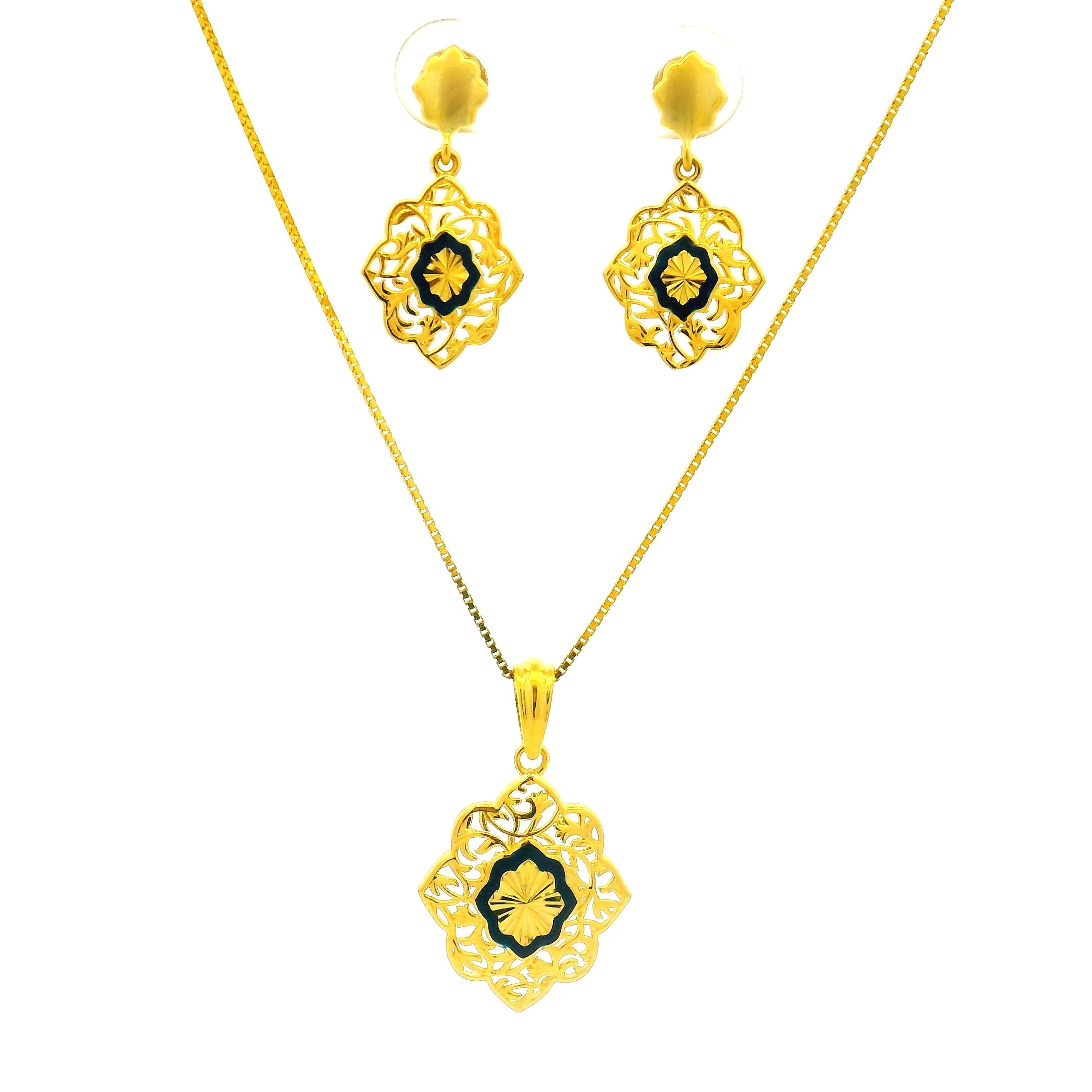 Gold Pendant Set