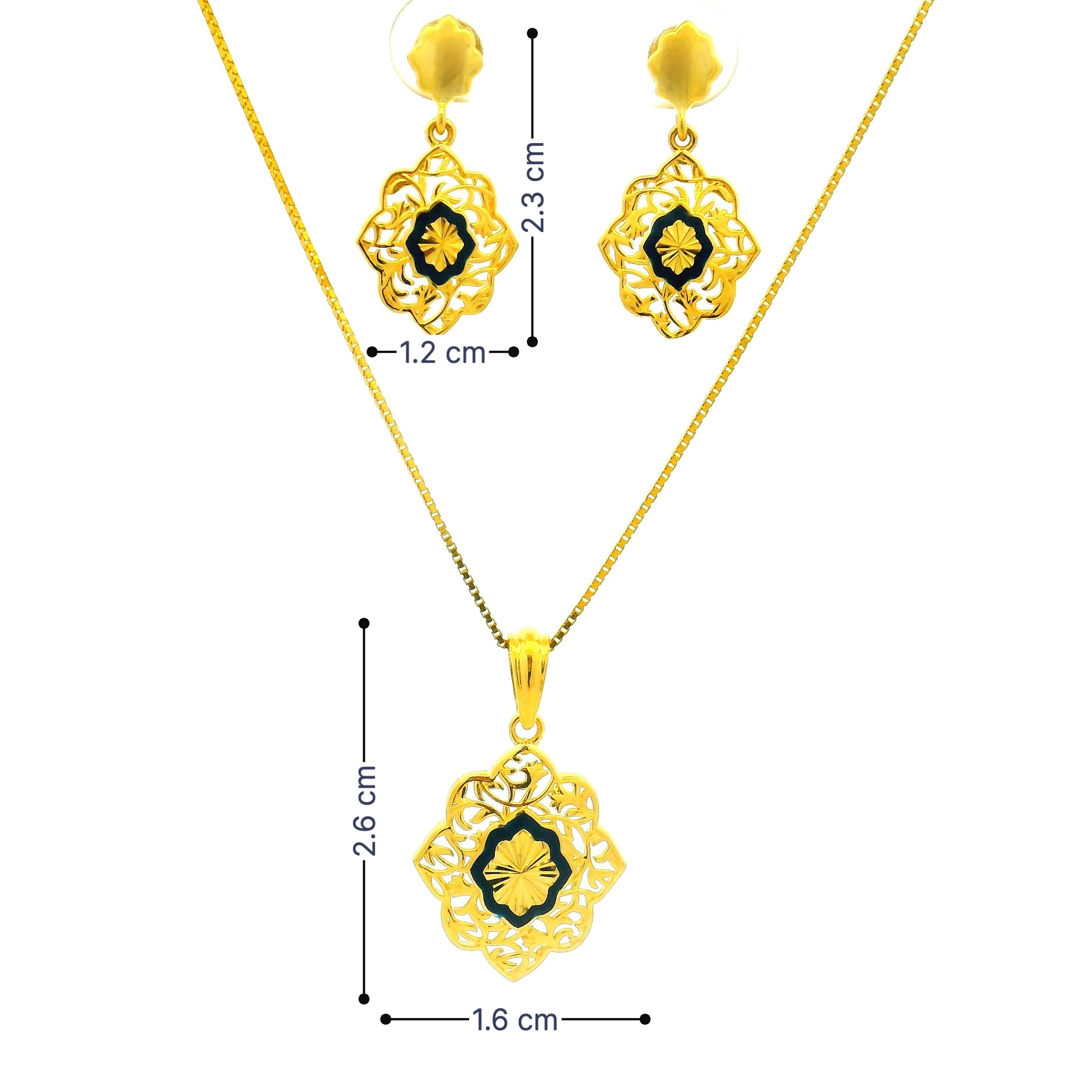 Gold Pendant Set