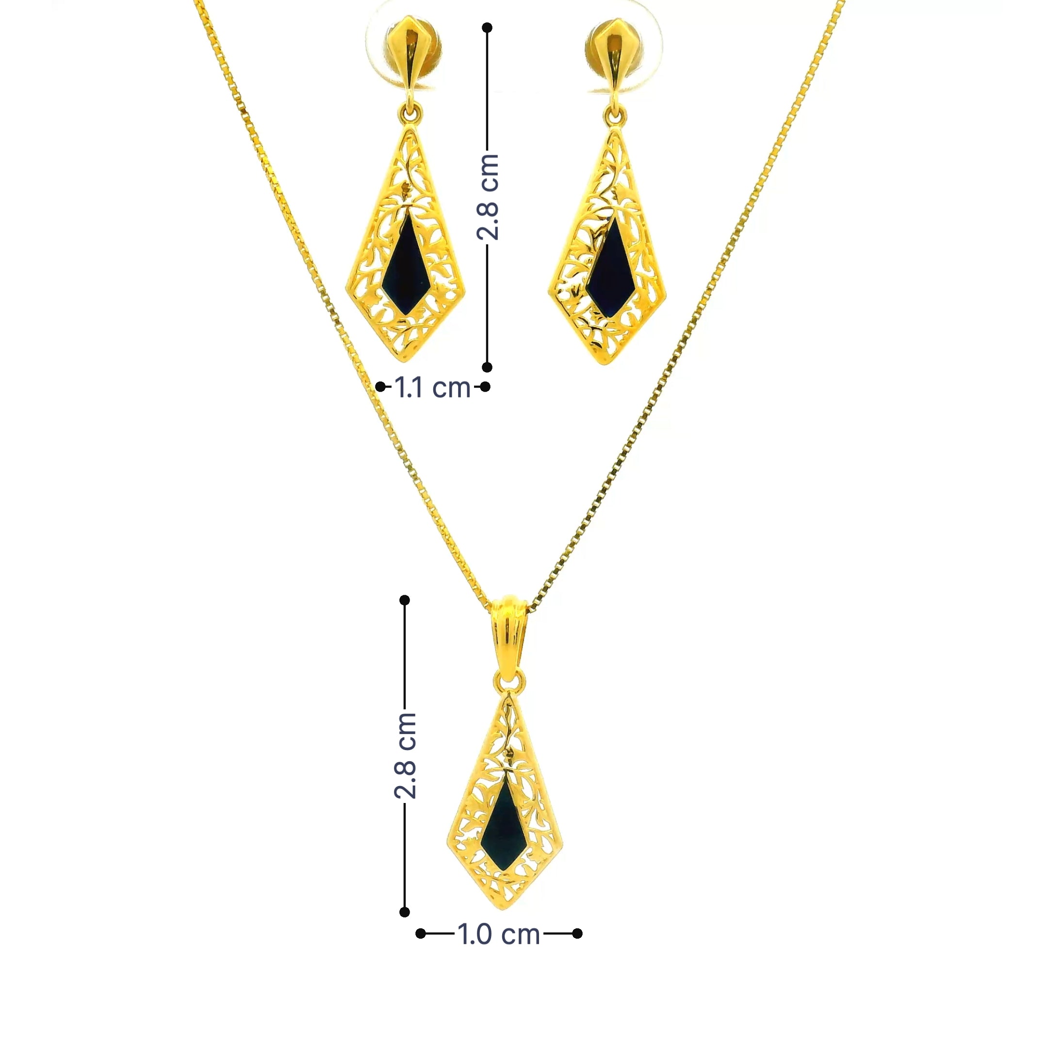 Gold Pendant Set