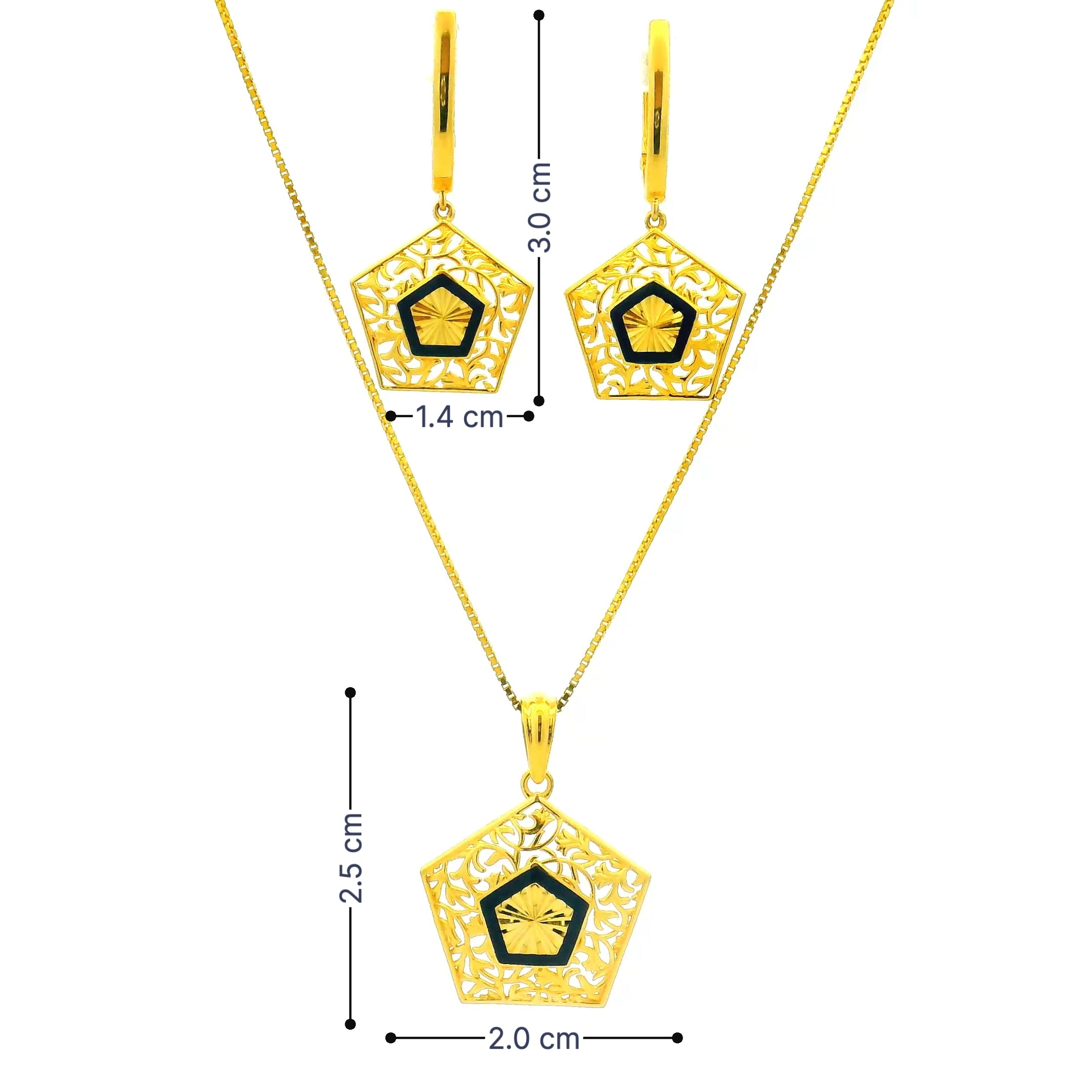 Gold Pendant Set
