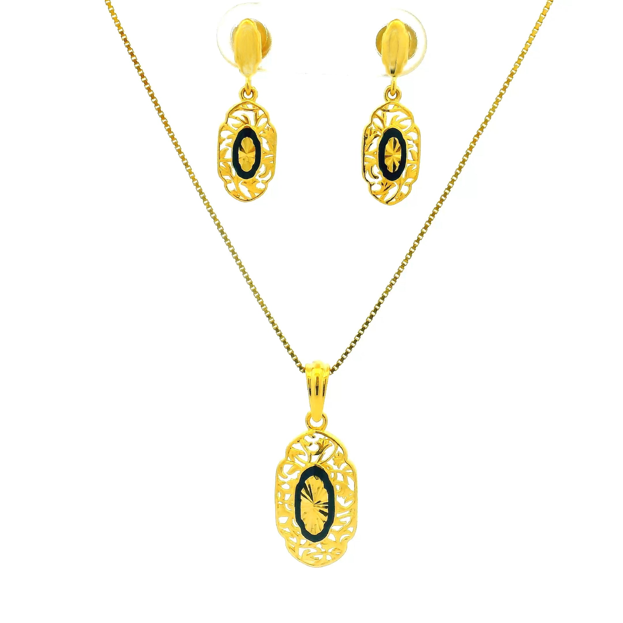 Gold Pendant Set