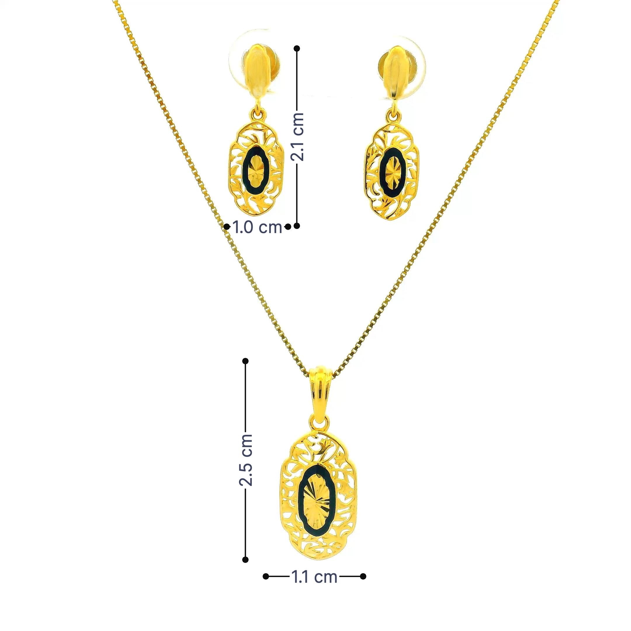 Gold Pendant Set