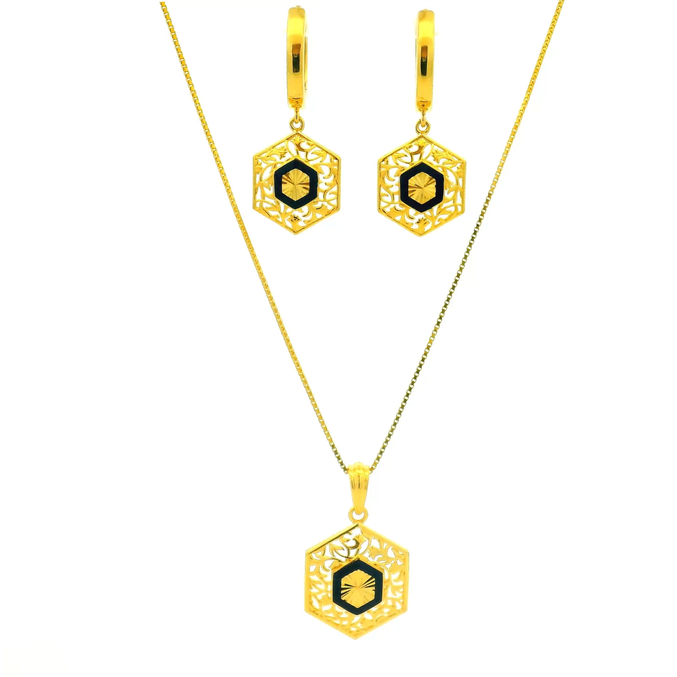 Gold Pendant Set