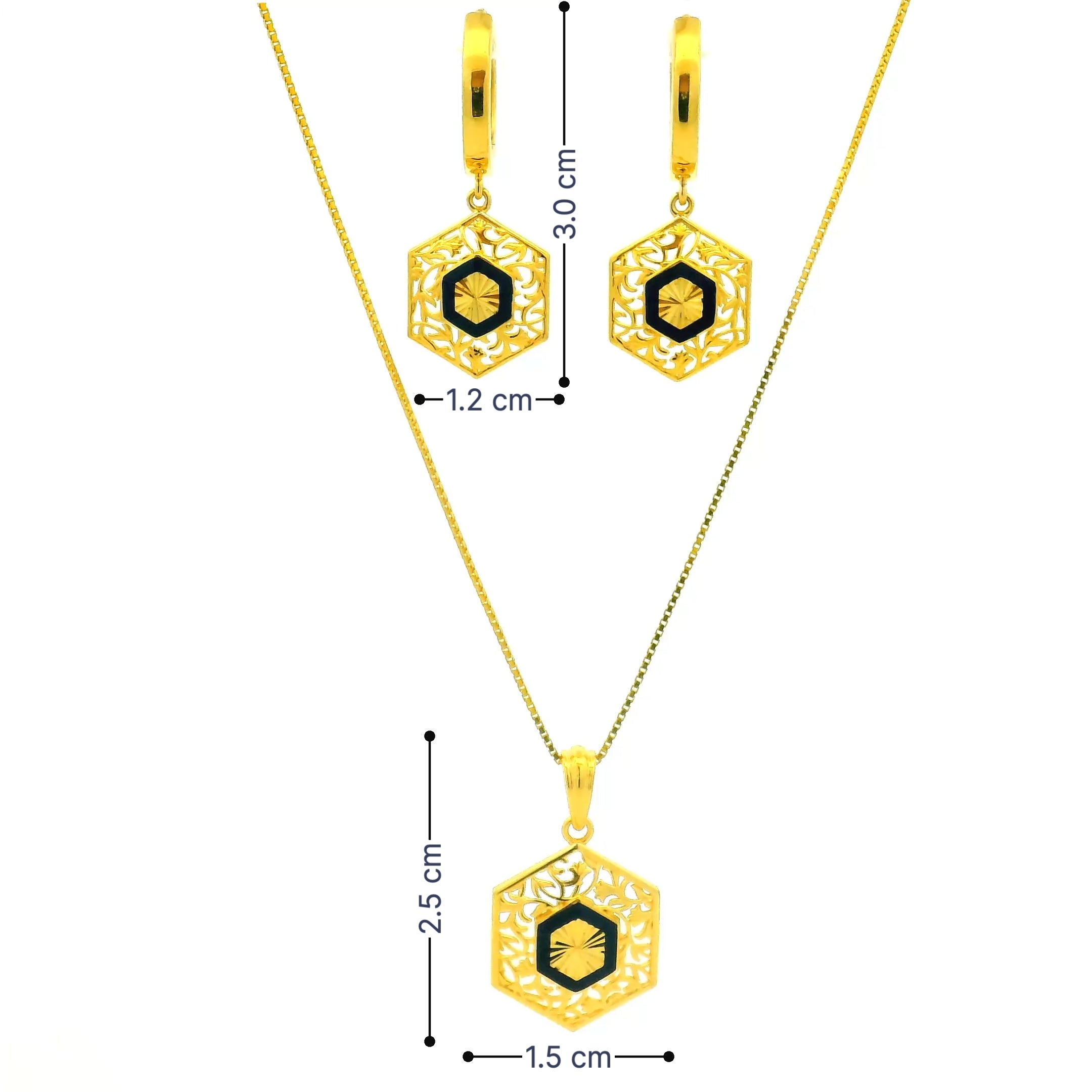 Gold Pendant Set