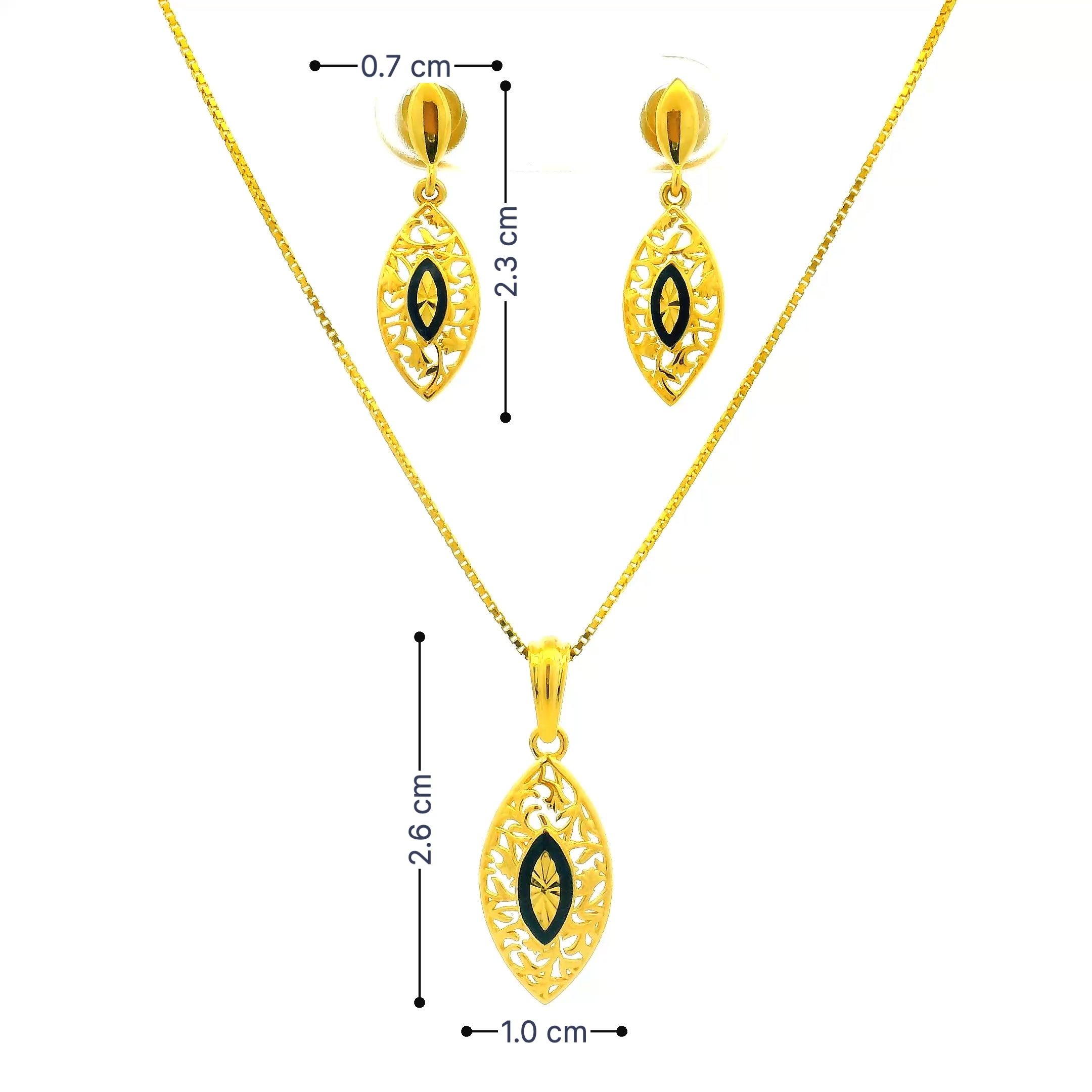 Gold Pendant Set