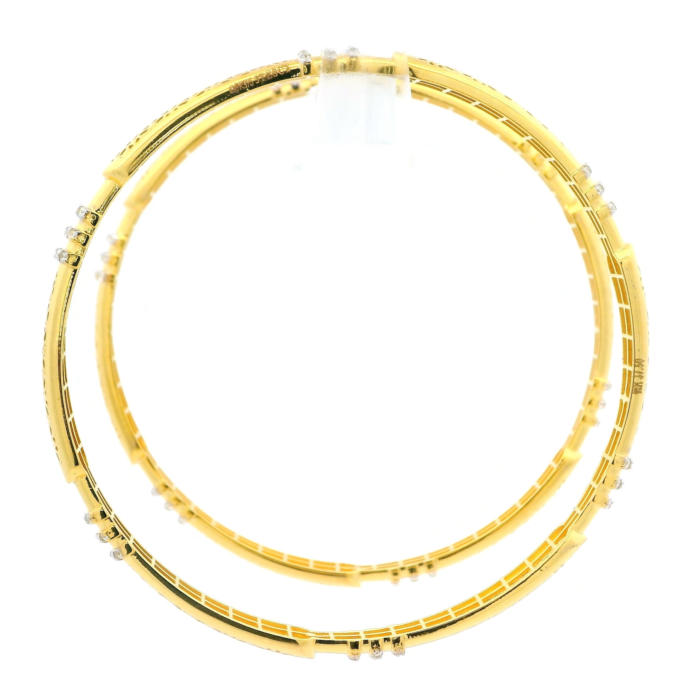 Glemmering Jhali Motif Gold Bangle