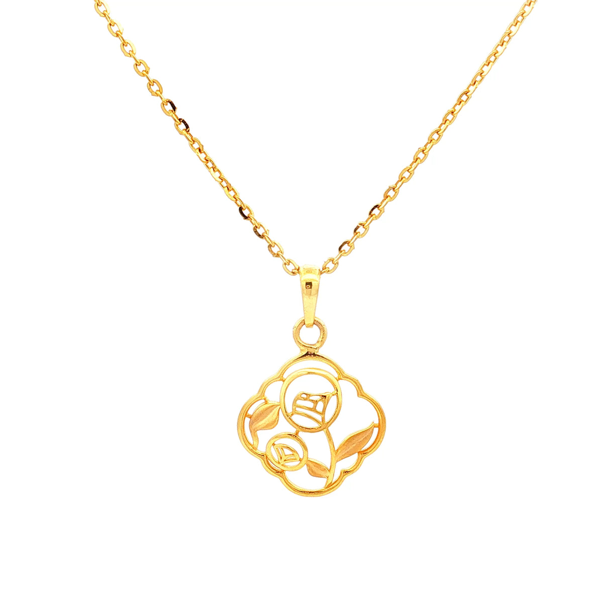 Floral Grace Gold Necklace