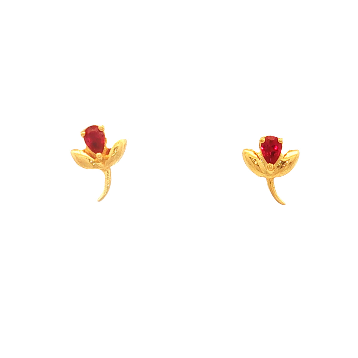 9k Rosy Flora Gold Necklace Set