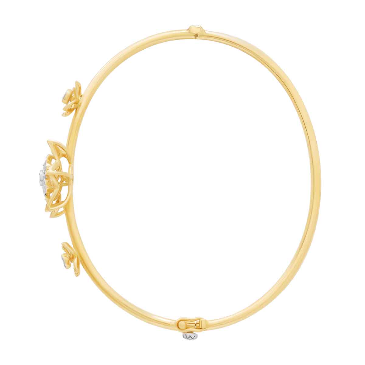 Lustrous Floral Shine Diamond Kada