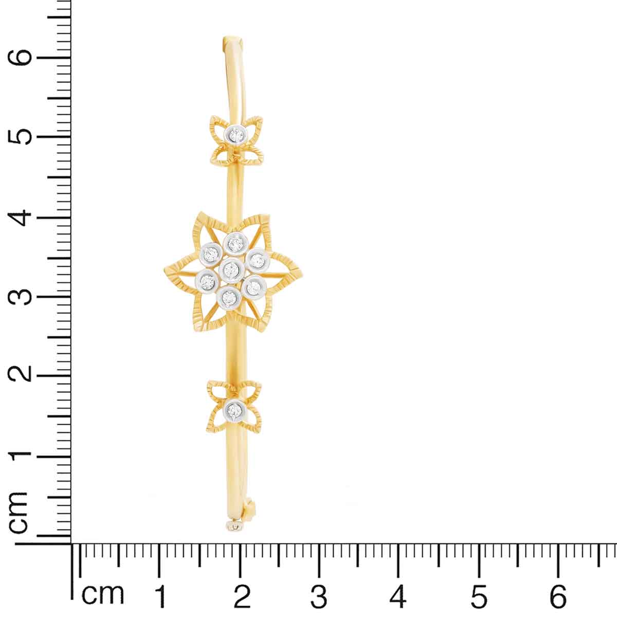 Lustrous Floral Shine Diamond Kada