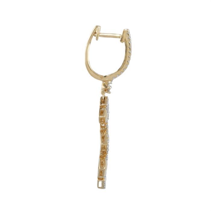 Triple Square Elegance Gold Hoops