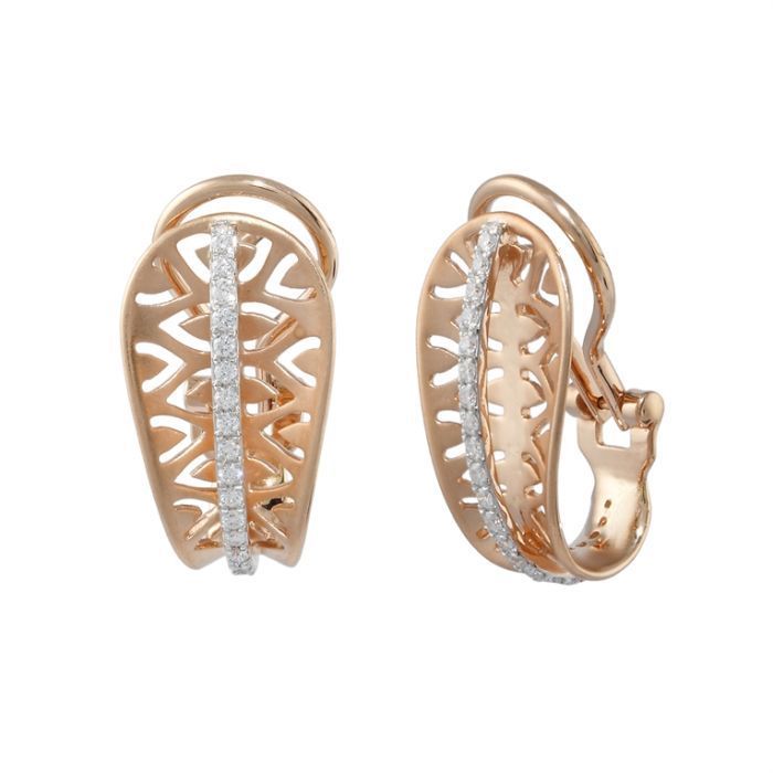 Radiant Jhali Style Gold Hoop Earrings in 18K