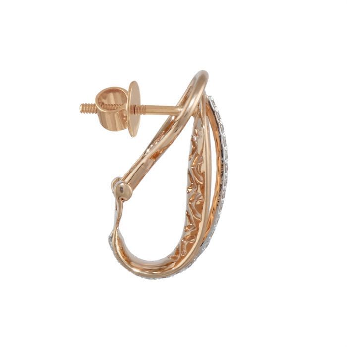 Radiant Jhali Style Gold Hoop Earrings in 18K