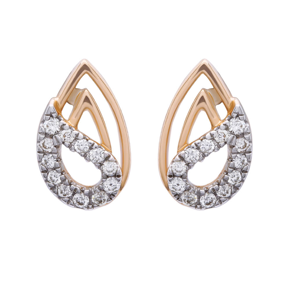 Marvelous Paisley 18K Diamond Studs