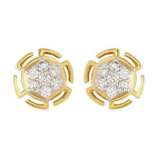 Polished Elegance 18K Oval Studs