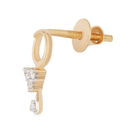 Cute Petite Trigonal Danglers 18K