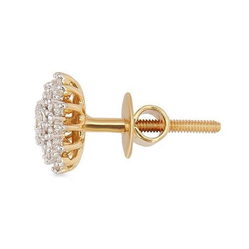 Radiant 18K Diamond Studs with Vintage Charm